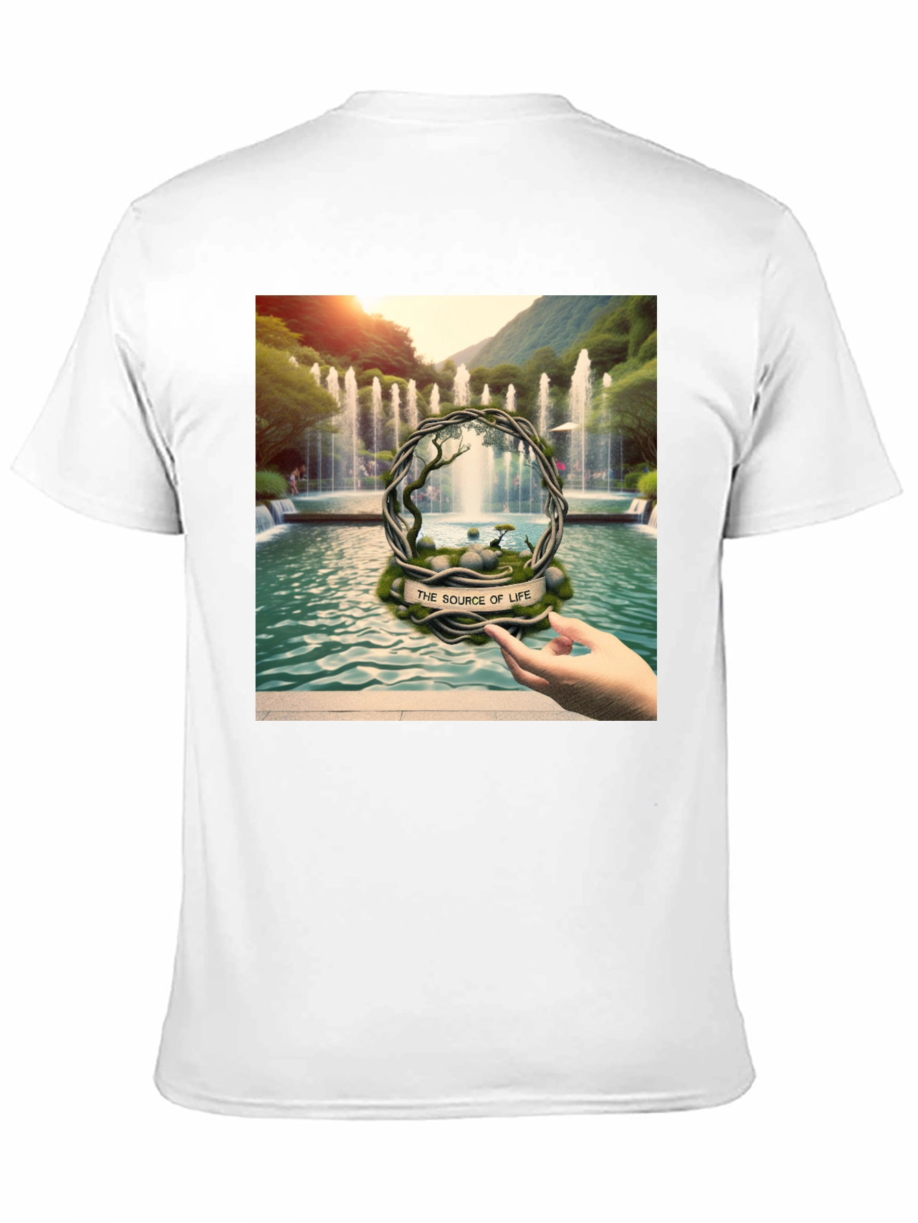 Black Nature's Source T-Shirt - Artistic Design view 11