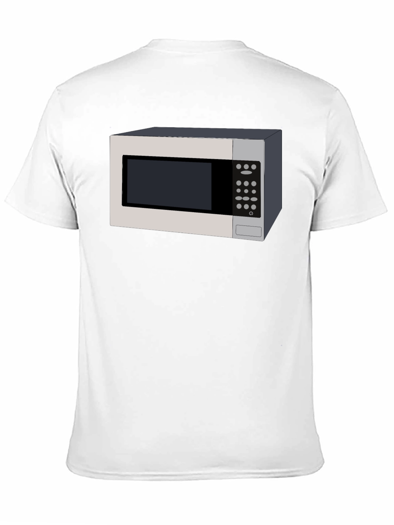 Black Microwave Graphic Tee - Quirky Black T-Shirt view 11