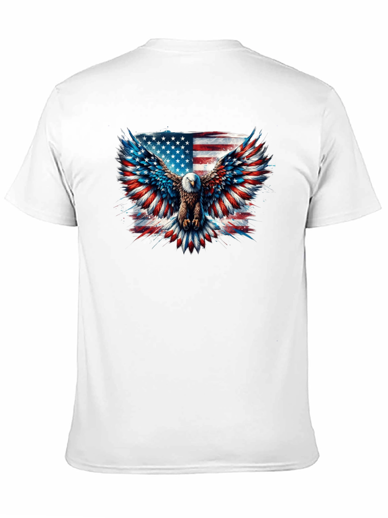 Black Patriotic Eagle American Flag Graphic Tee view 11