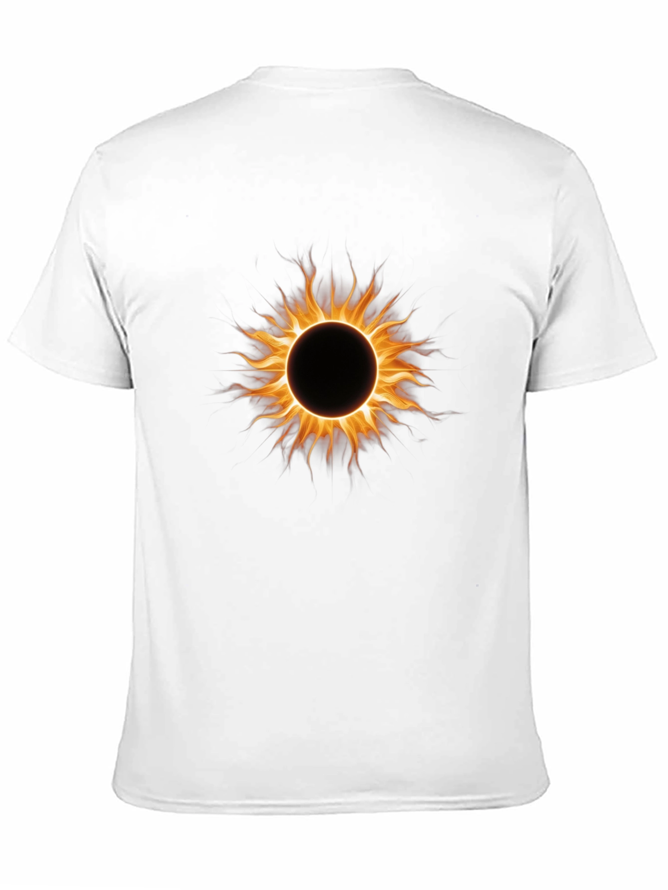 Black Fiery Eclipse Graphic Tee - Black Cotton Blend Shirt view 11