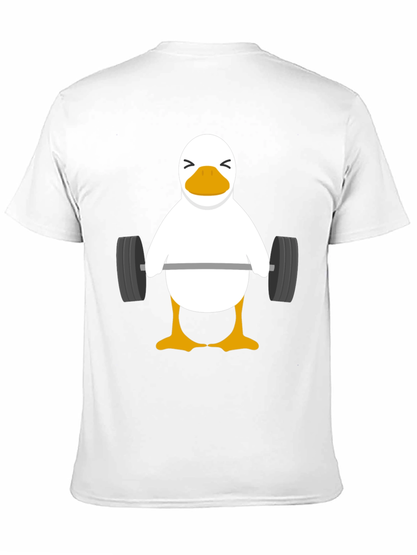 Black Funny Weightlifting Duck Graphic T-Shirt view 11