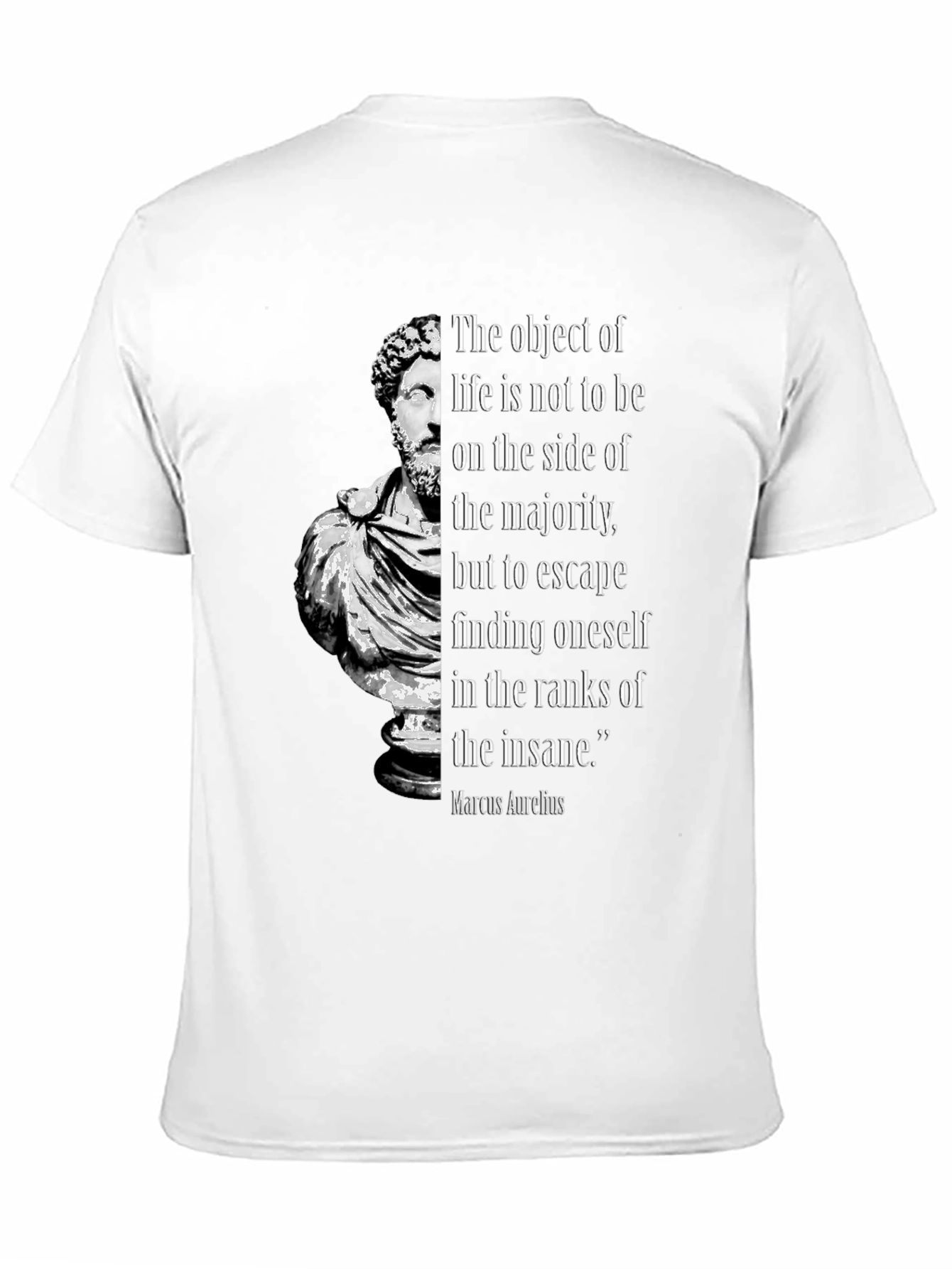 Black Marcus Aurelius Philosophy T-Shirt - Stoic Quote view 11