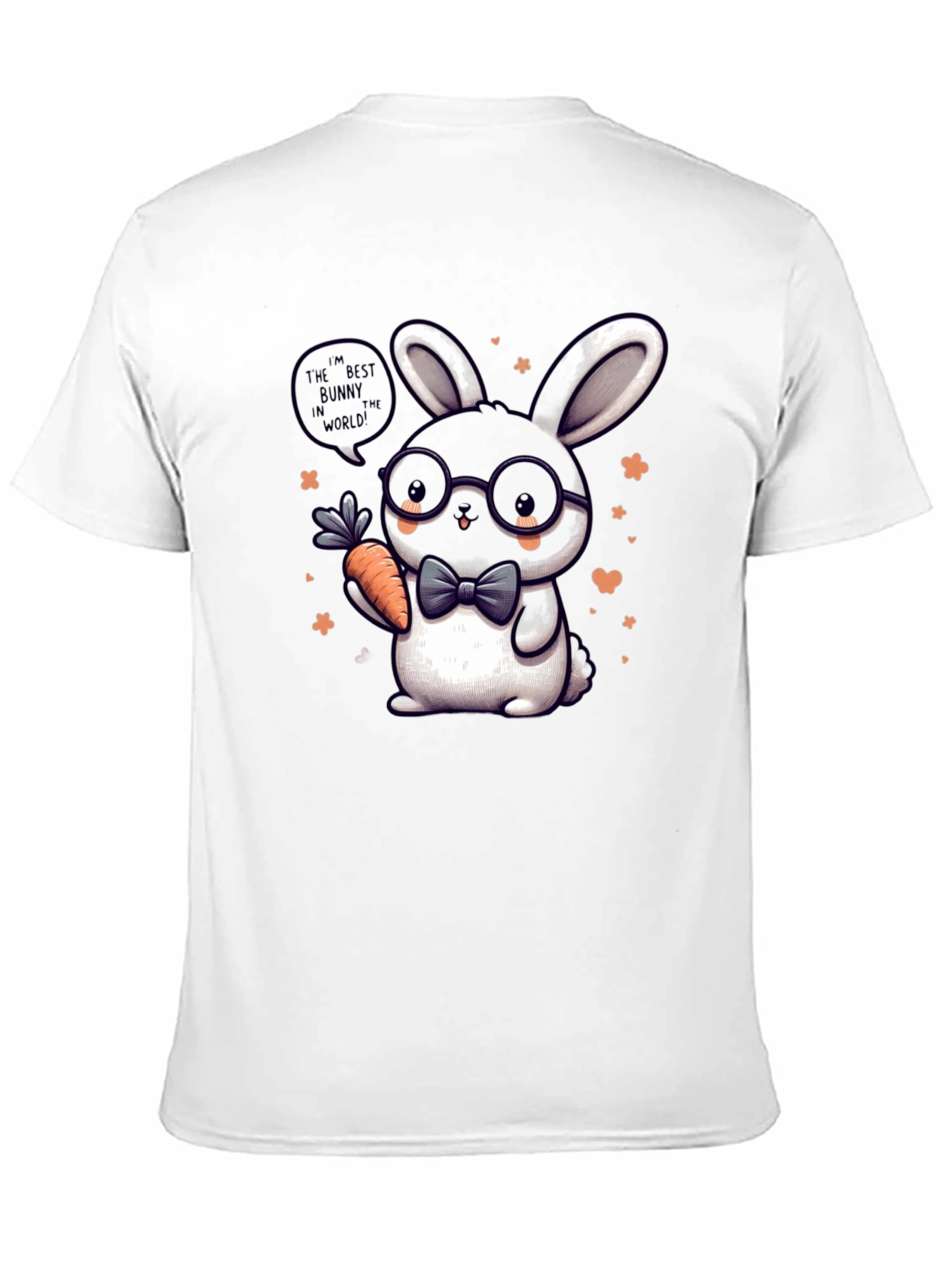 Black Cute Bunny Graphic Tee - Best Bunny in the World T-Shirt view 11