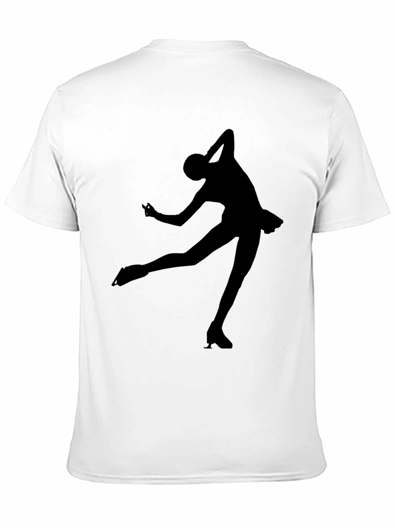 Black Figure Skating Silhouette T-Shirt view 11