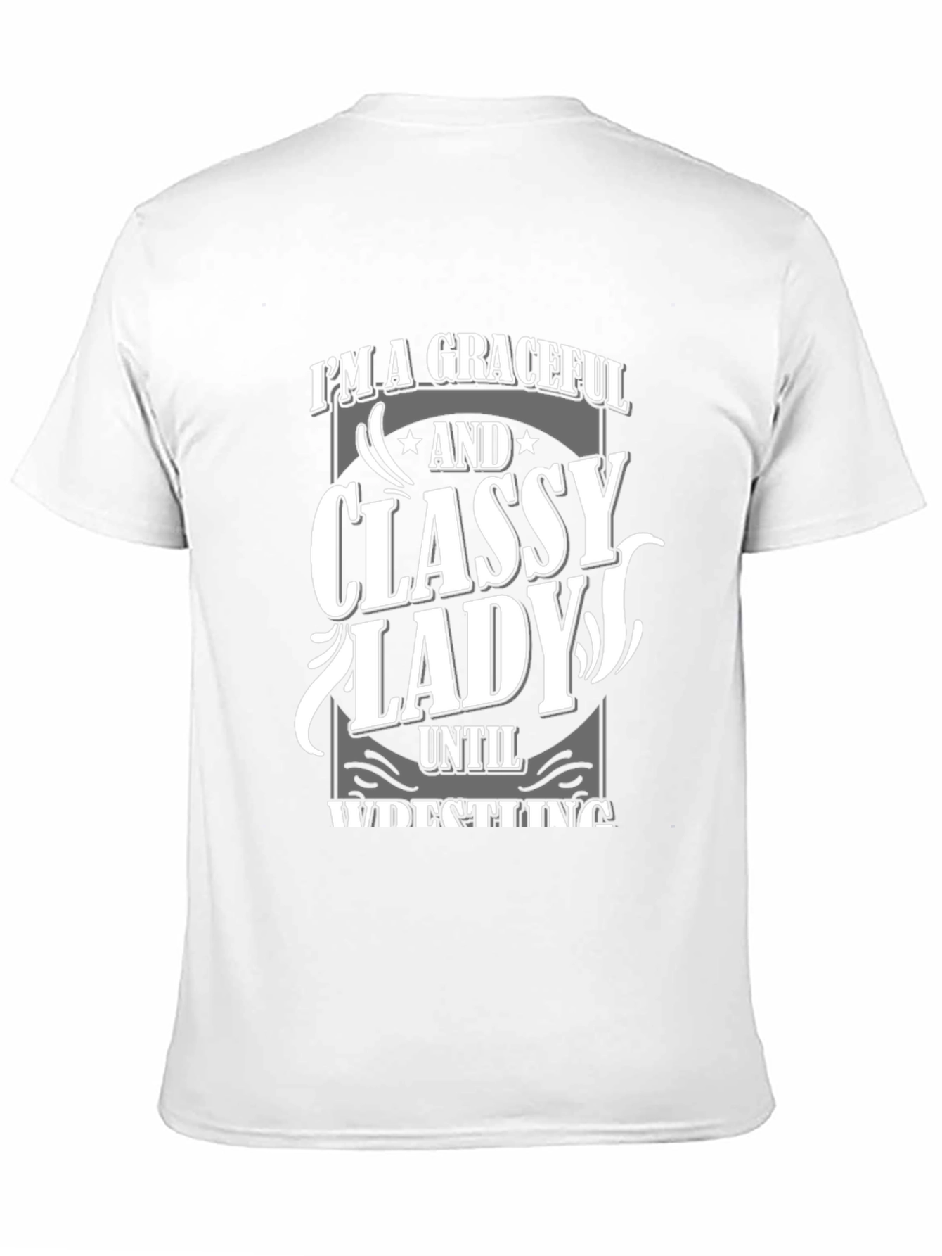 Black Graceful Classy Lady Wrestling T-Shirt view 11