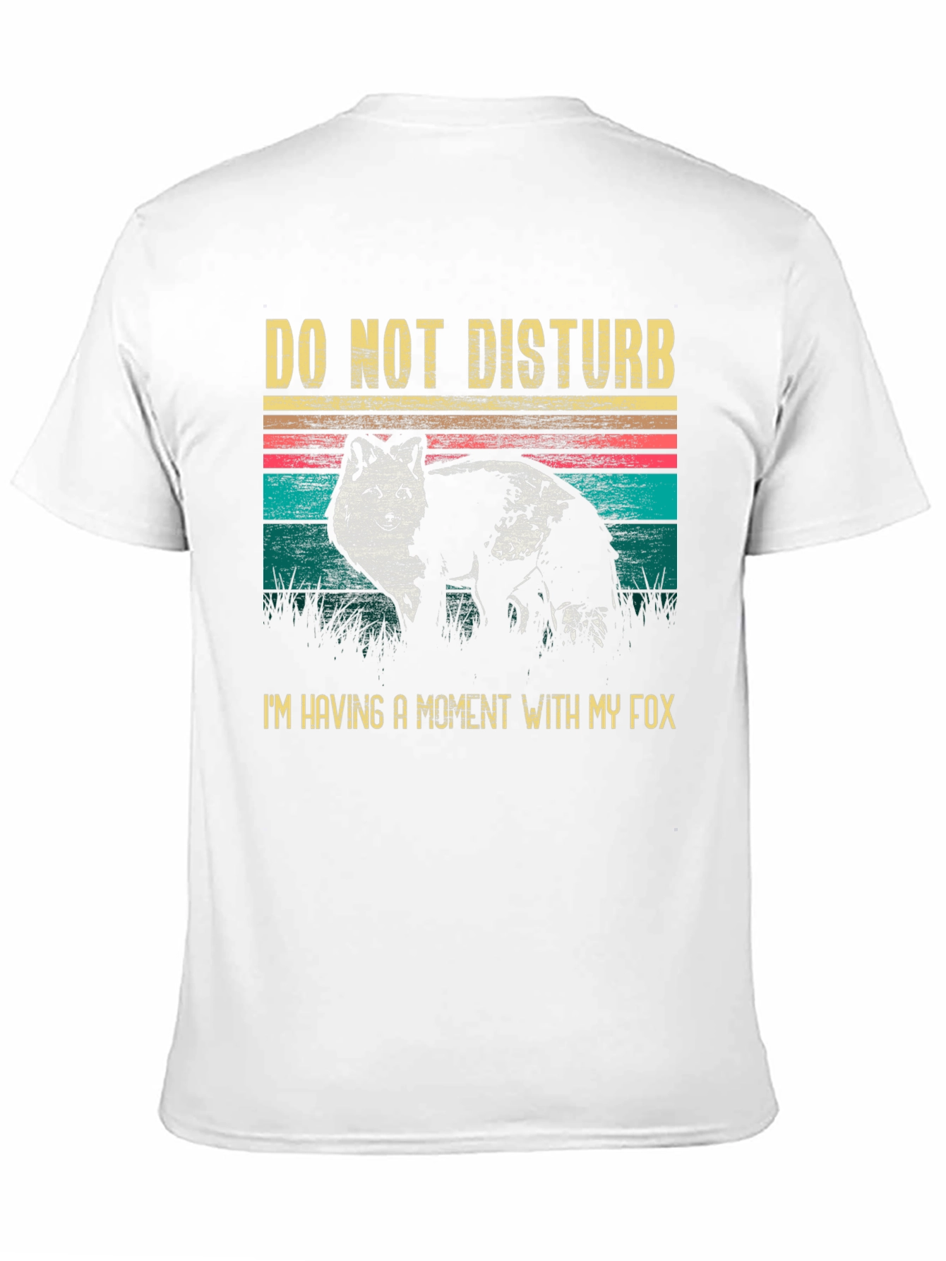 Black Do Not Disturb Fox Graphic T-Shirt view 11