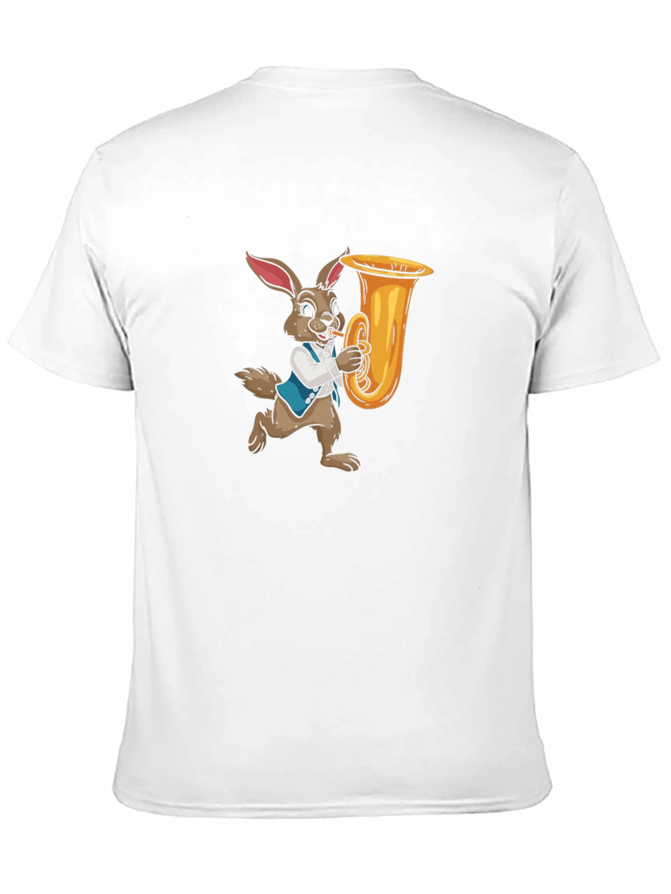 Black Rabbit Playing Tuba Graphic Tee view 11