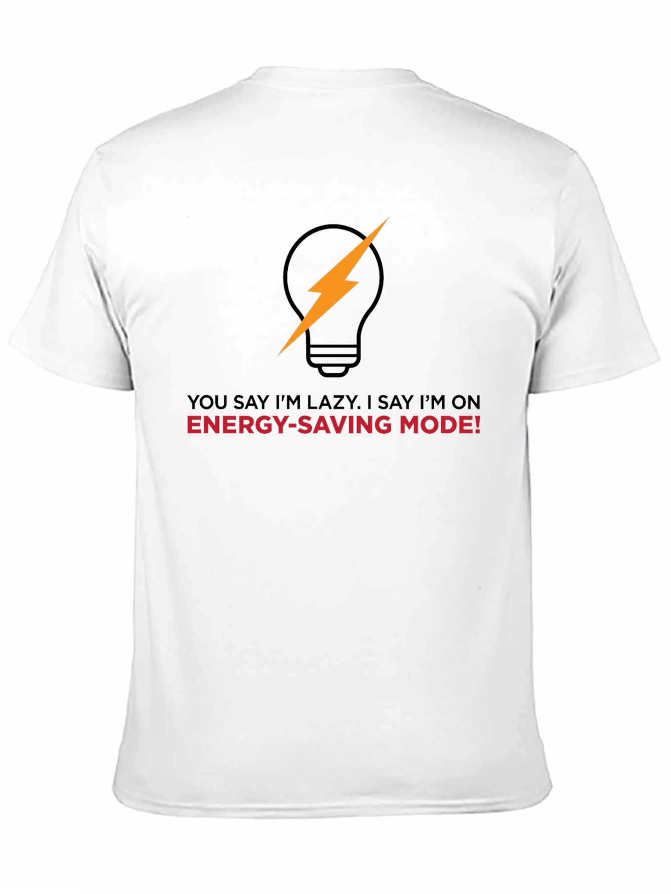 Black Energy Saving Mode Graphic Tee view 11