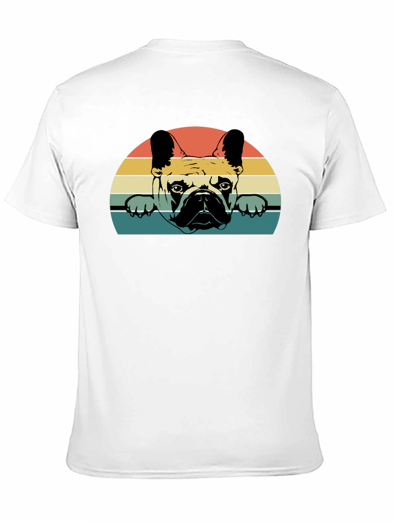 Black Retro French Bulldog Graphic T-Shirt view 11