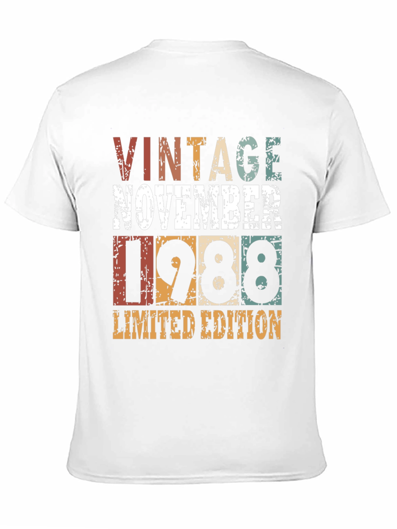 Black Vintage November 1988 Limited Edition Birthday T-Shirt view 11