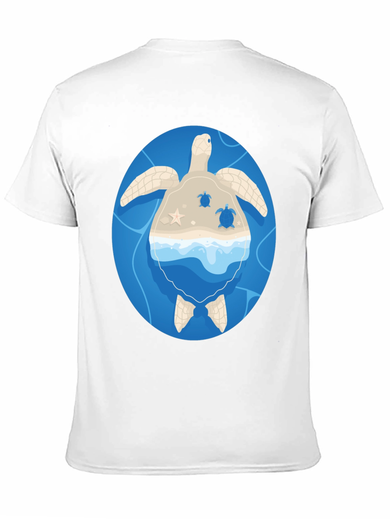 Black Sea Turtle Island Graphic Tee - Black view 11