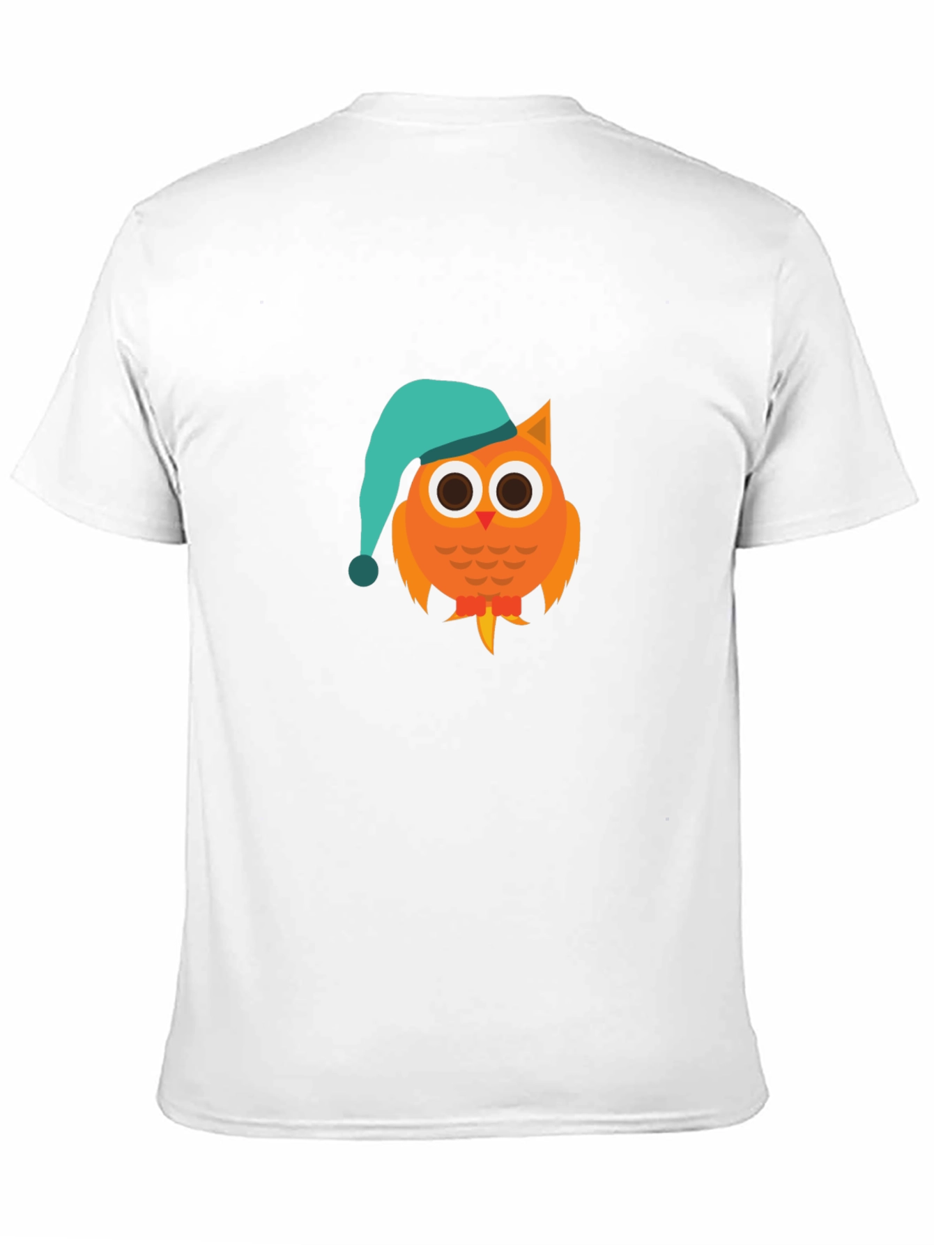 Black Owl Cartoon Graphic T-Shirt - Night Cap Design view 11