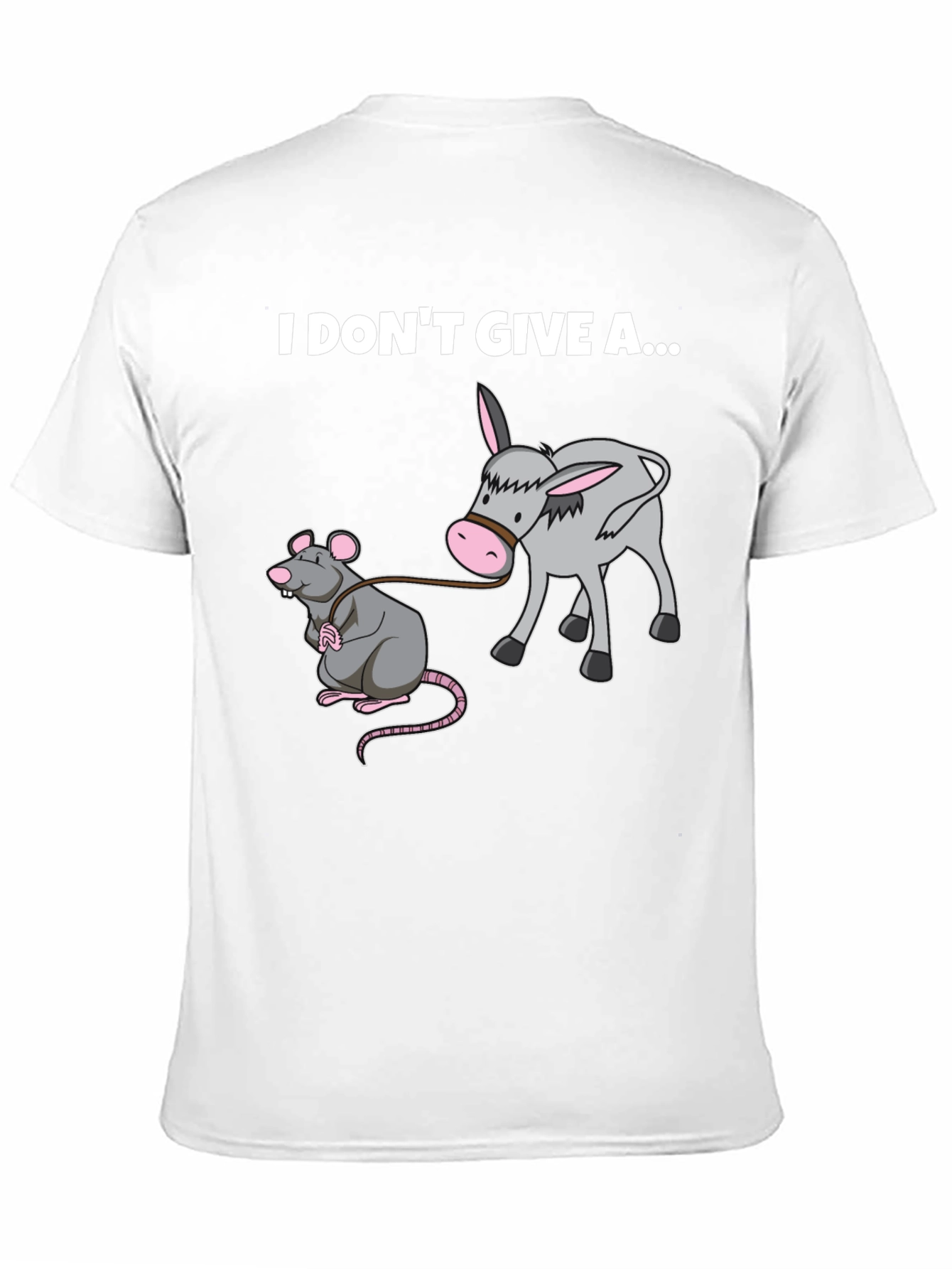 Black I Don't Give a Rat's Donkey T-Shirt view 11