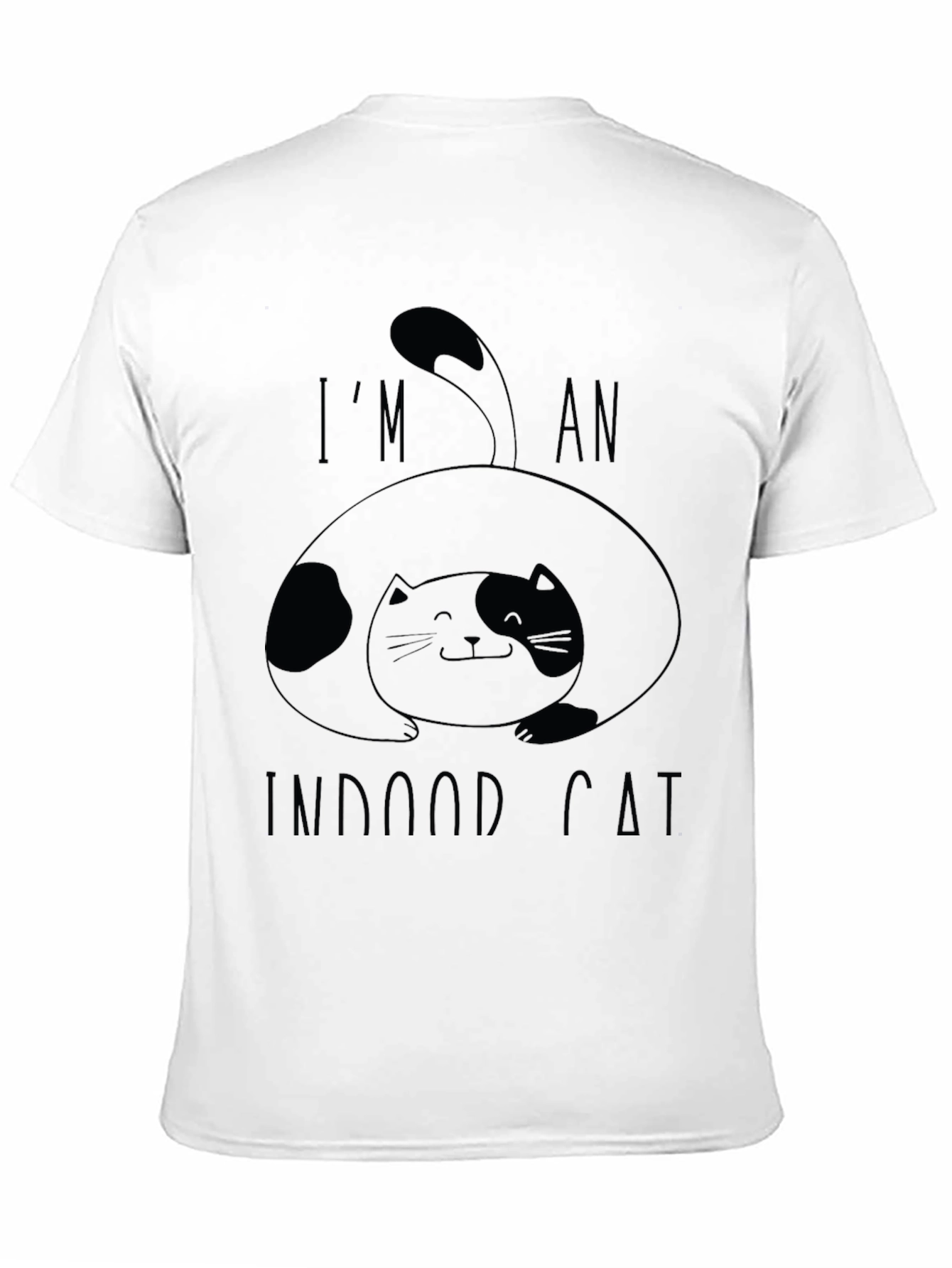 Black Indoor Cat T-Shirt - Black - Unisex view 11