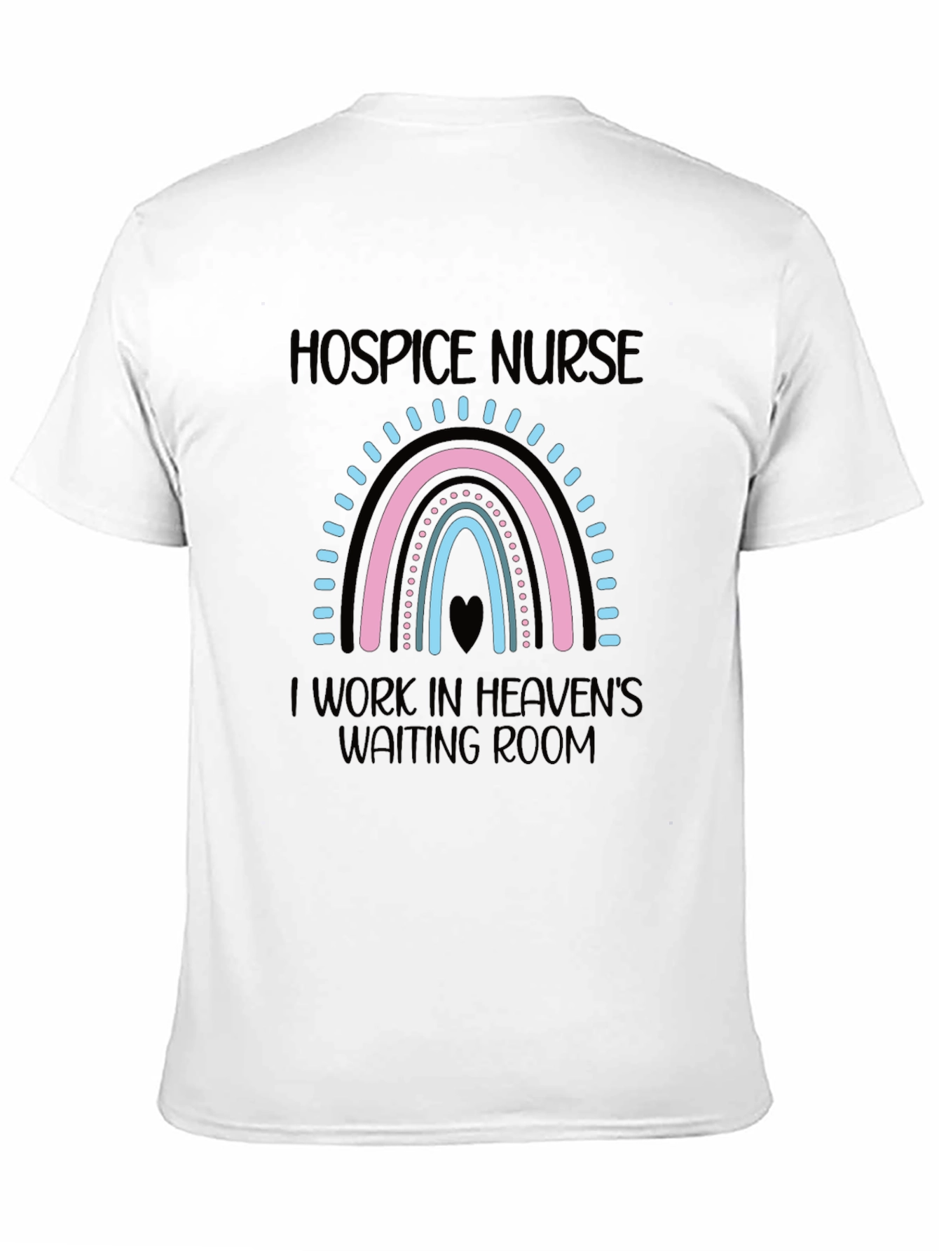 Hospice Nurse Heaven's Waiting Room Black T-Shirt - 11