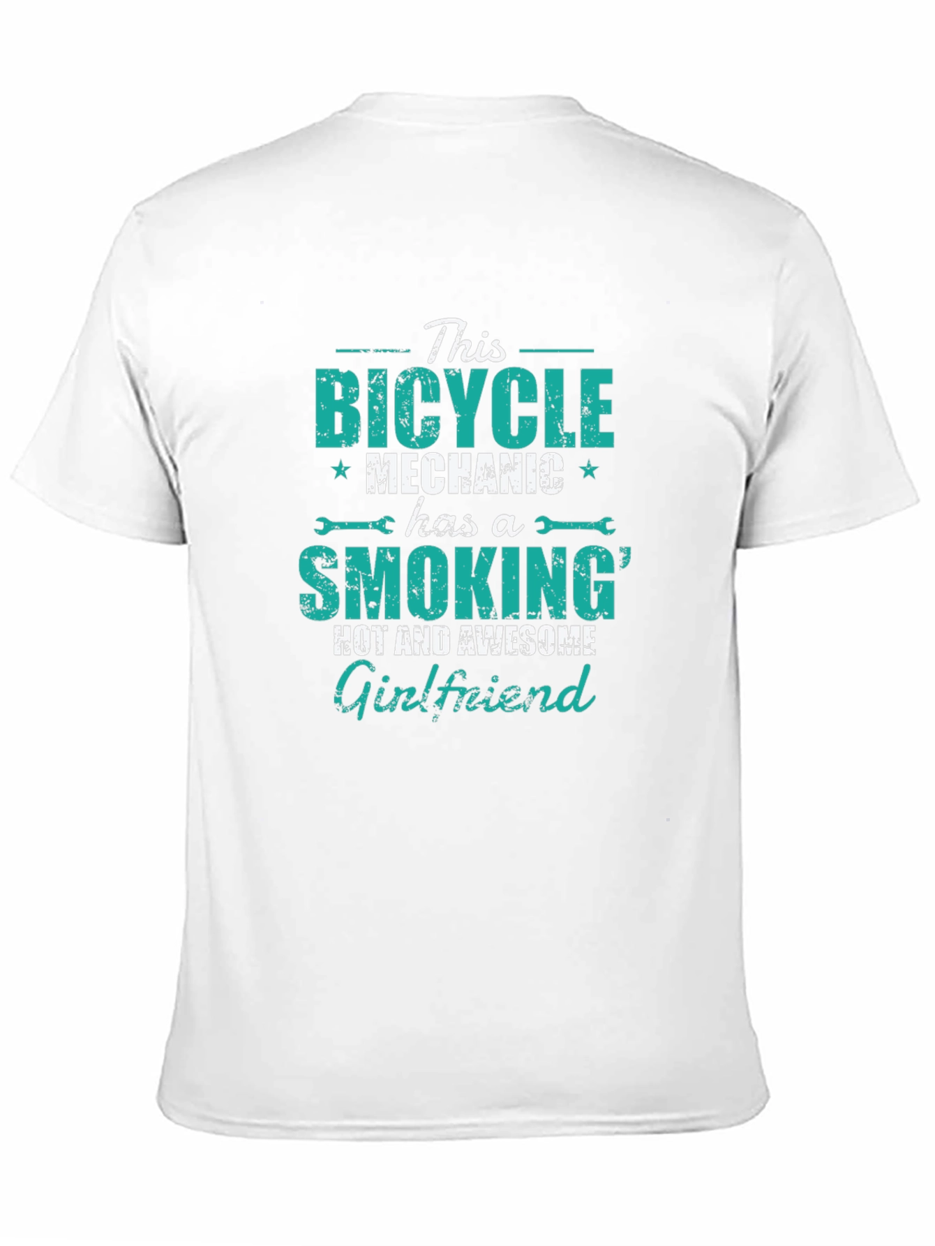 Black Bicycle Mechanic Funny Graphic T-Shirt view 11
