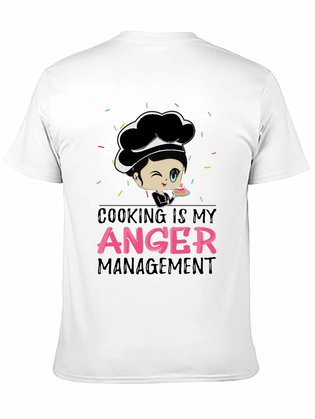 Black Cooking Is My Anger Management T-Shirt view 11