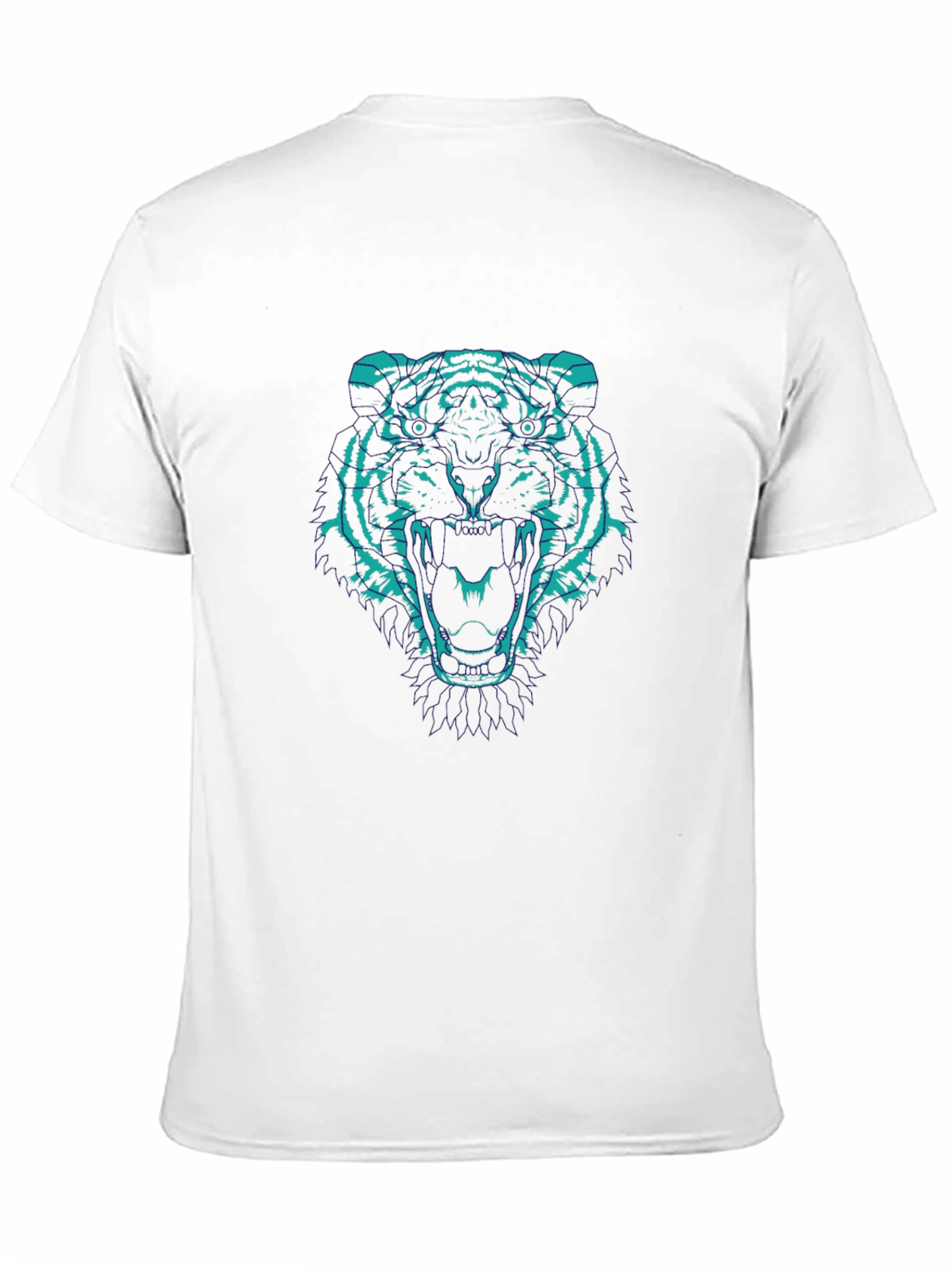 Black Men's Black Tiger Graphic Print Tee view 11