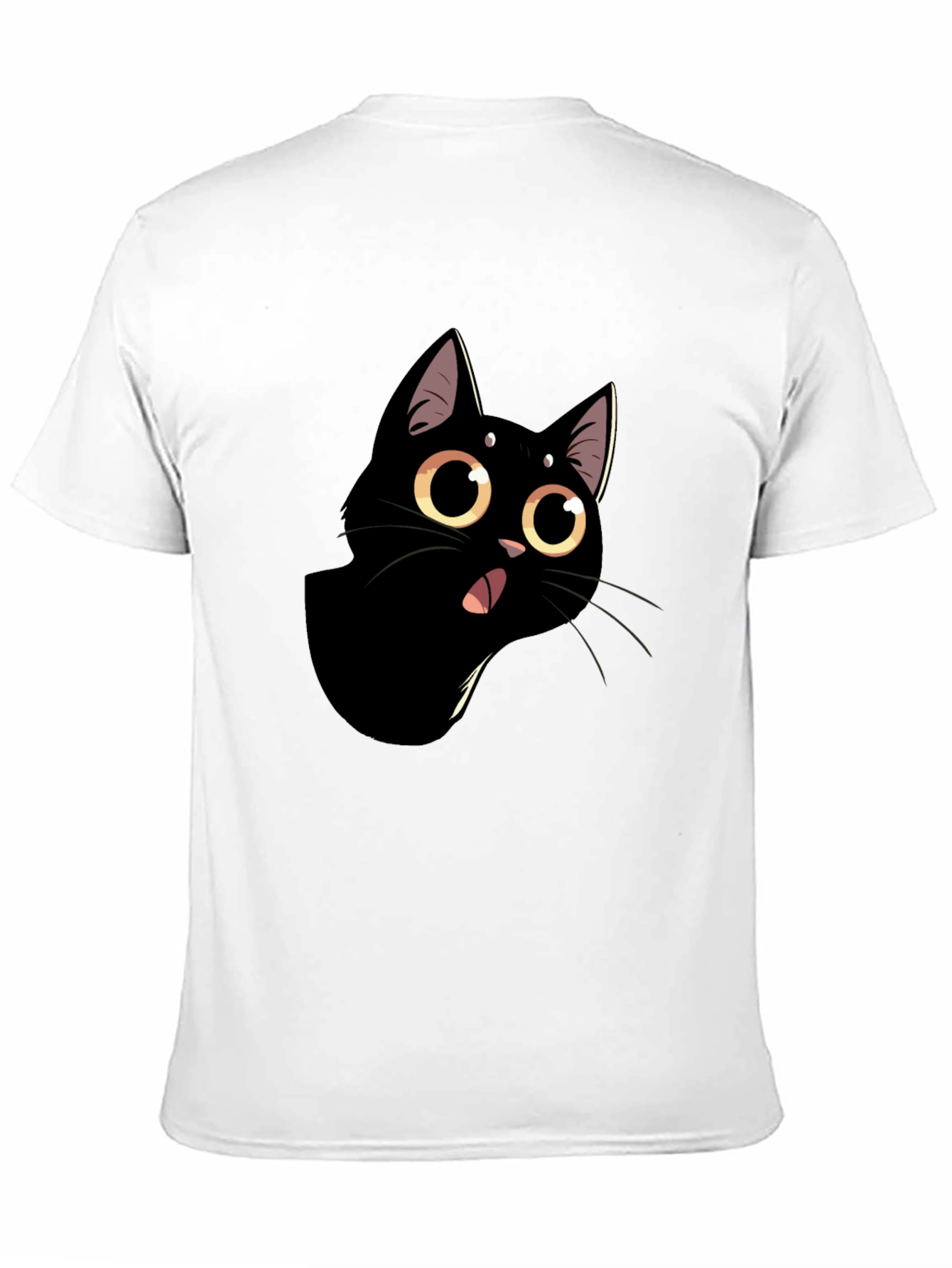 Black Funny Black Cat Graphic Tee view 11