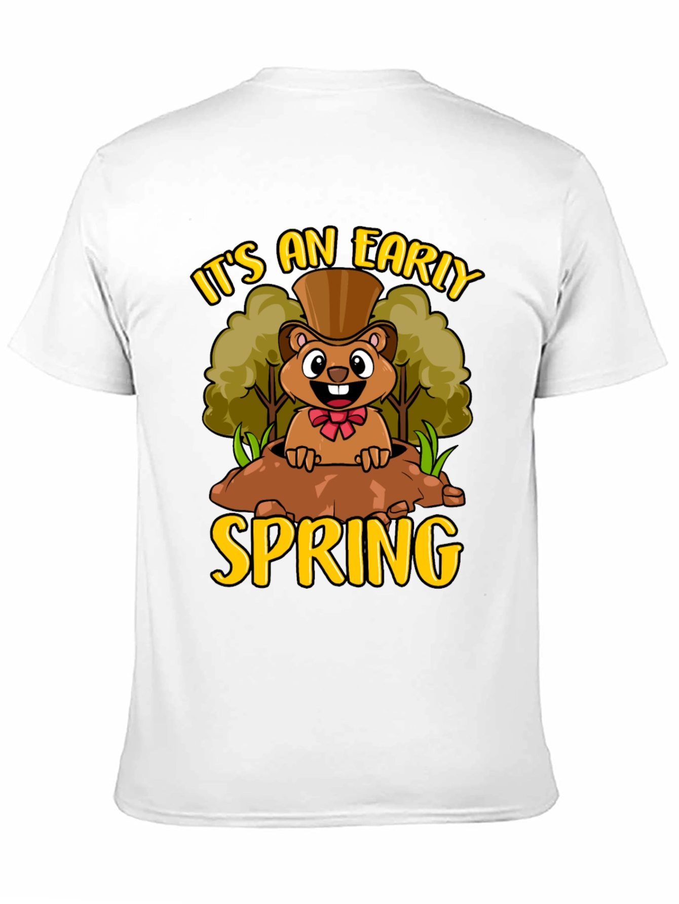 Black Early Spring Groundhog T-Shirt view 11