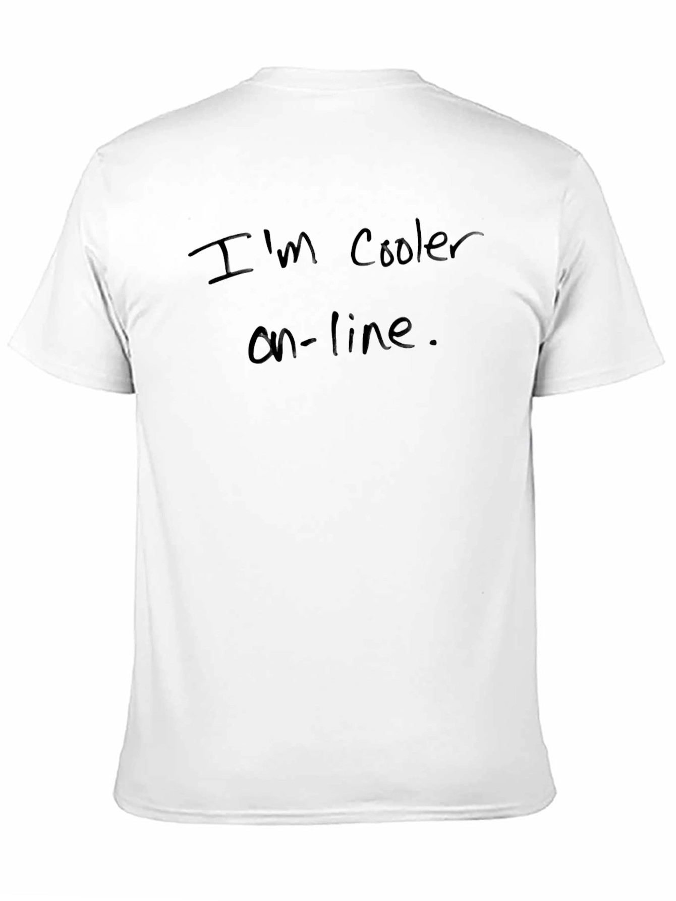 Black I'm Cooler On-Line Black T-Shirt view 11