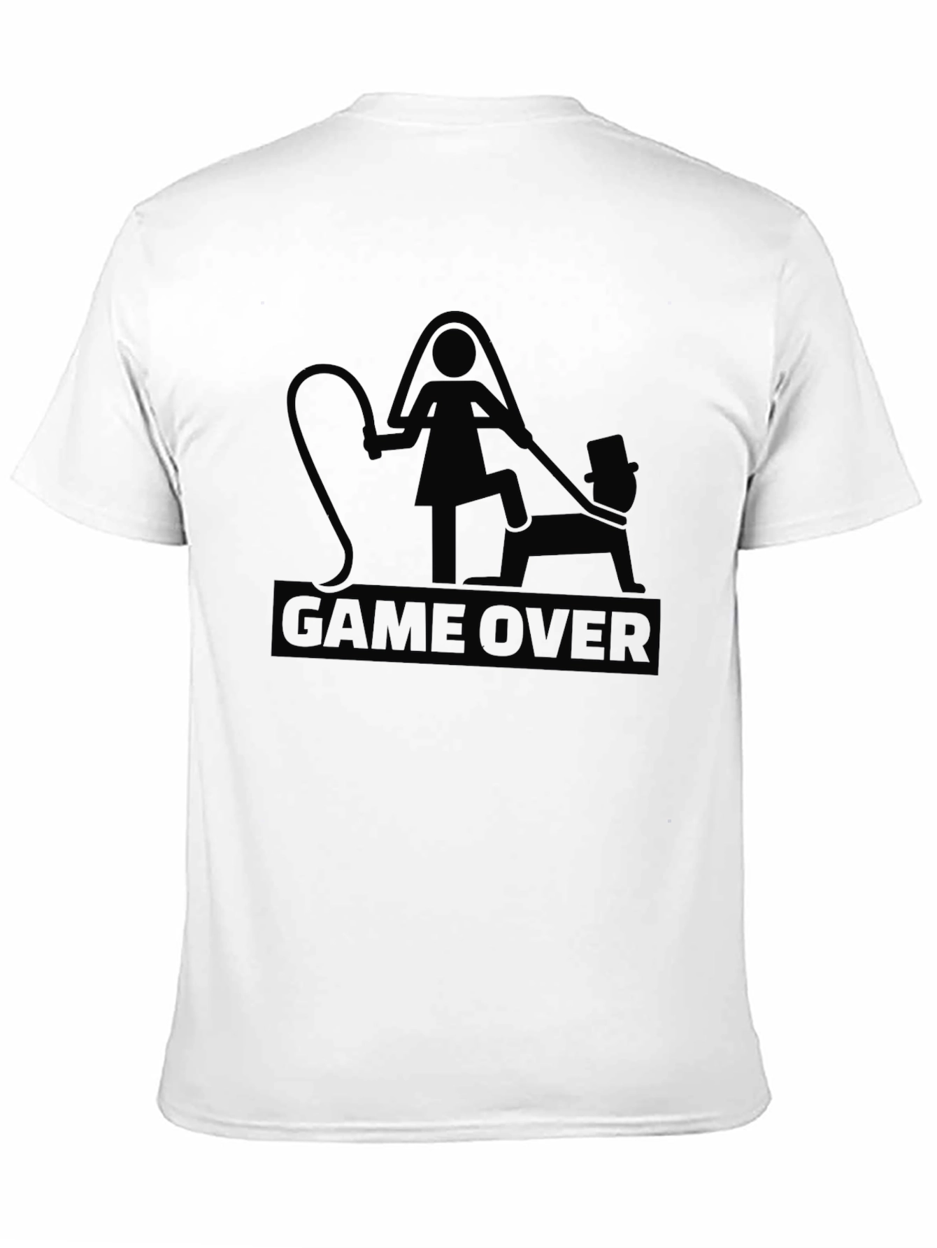 Black Game Over Funny T-Shirt view 11