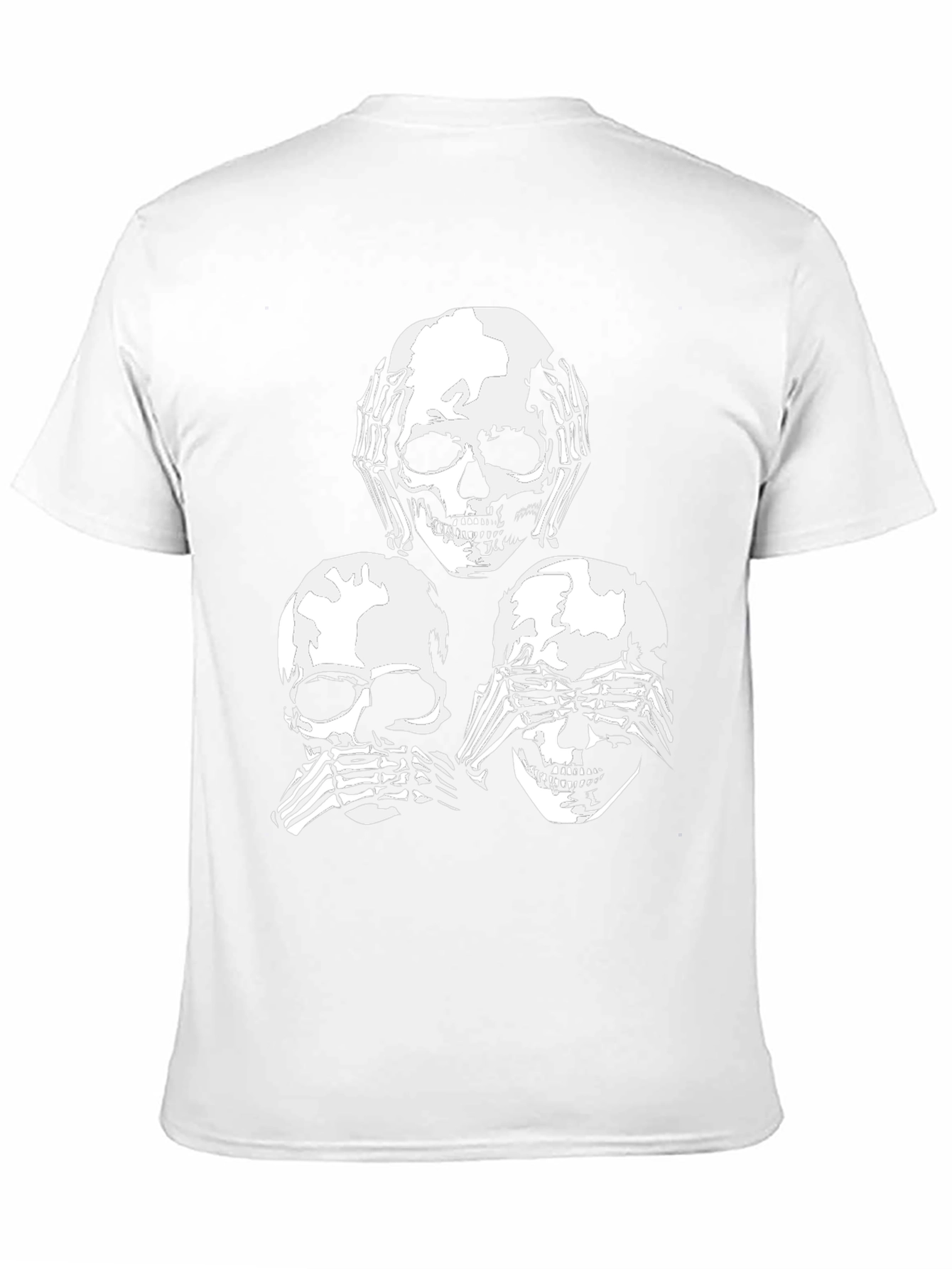 Skull Graphic Tee: See No, Hear No, Speak No Evil - 11