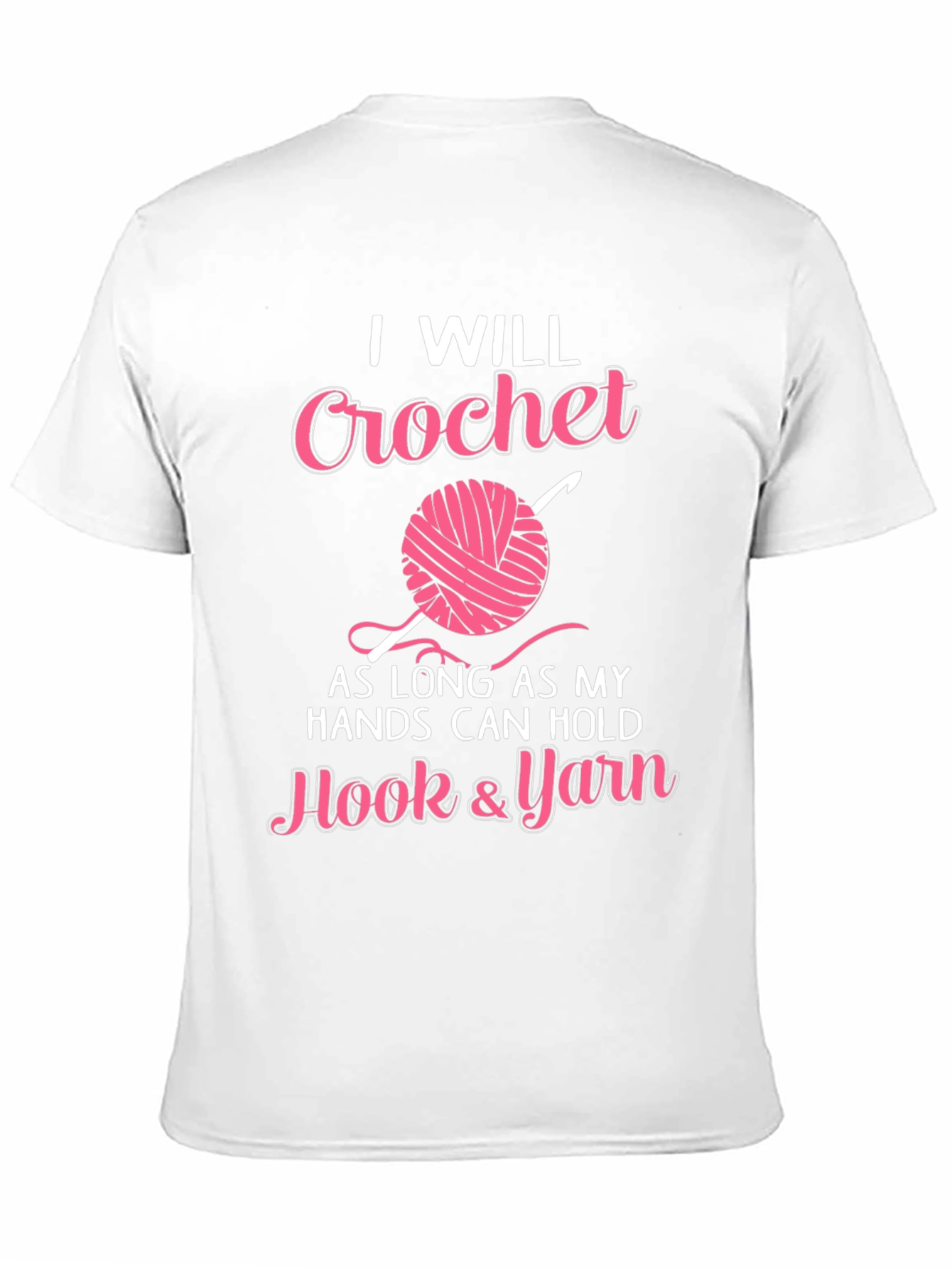 Black Crochet Lover T-Shirt - Hook & Yarn Design view 11