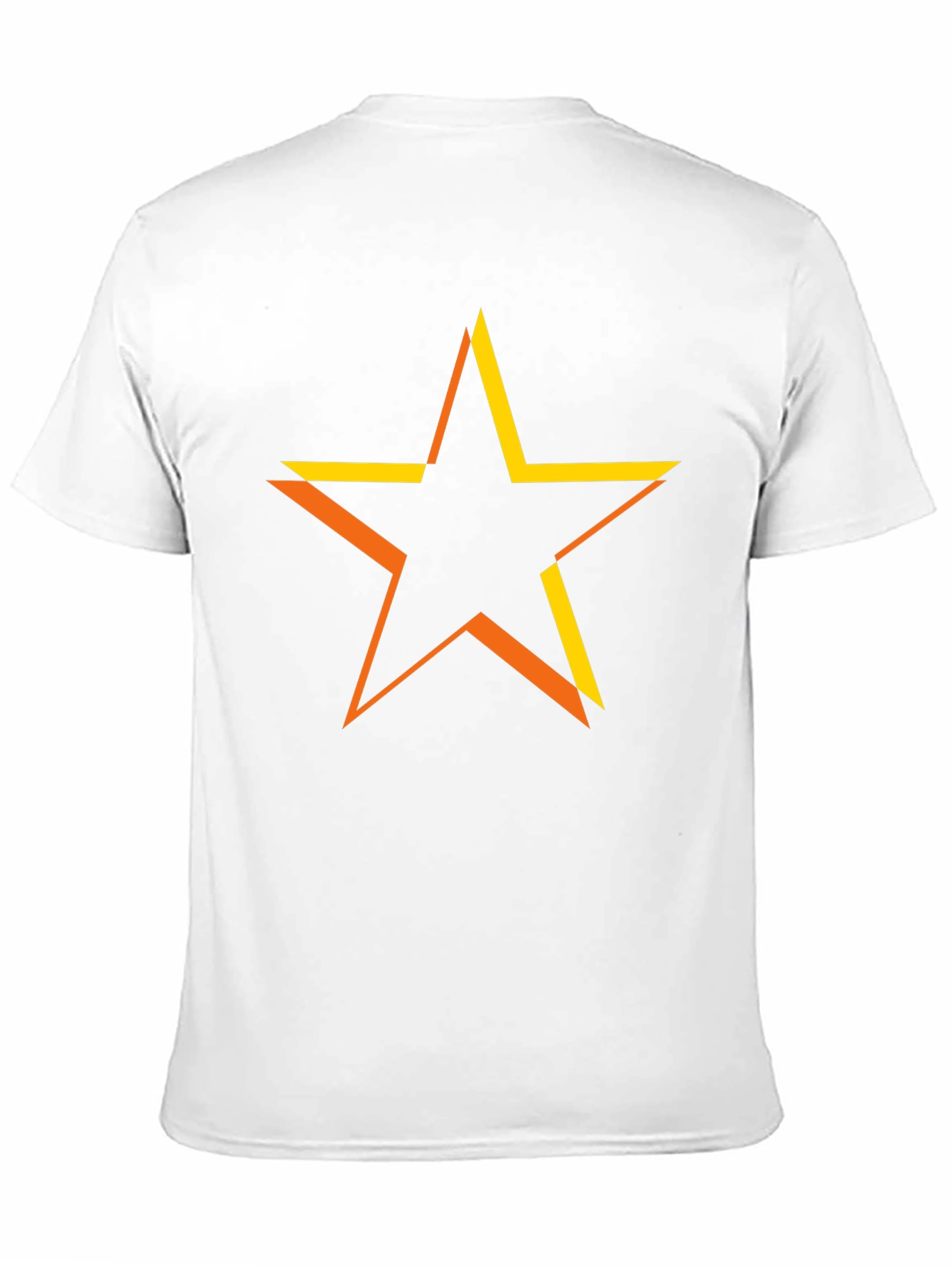 Black Geometric Star Graphic Tee - Black Cotton Blend view 11