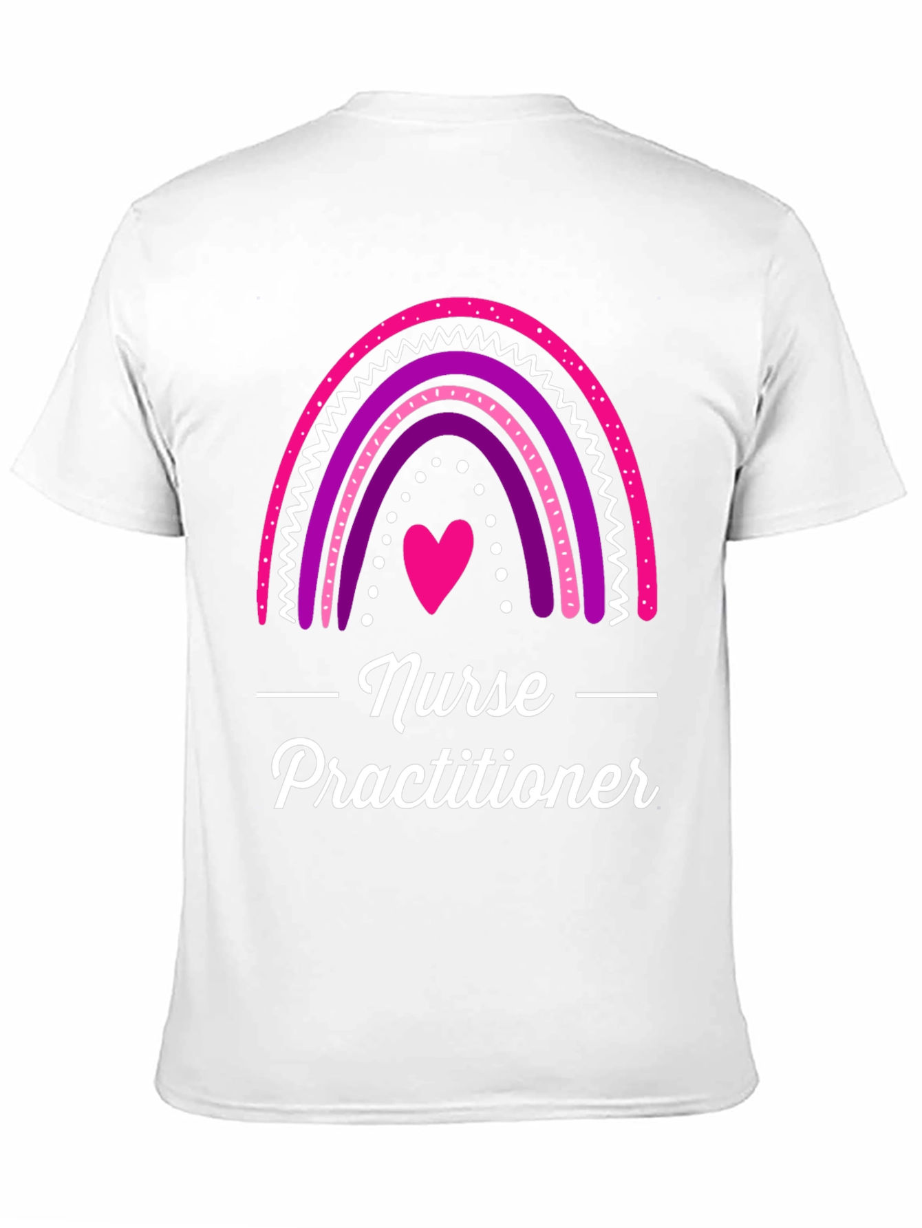 Black Nurse Practitioner Rainbow Heart T-Shirt view 11
