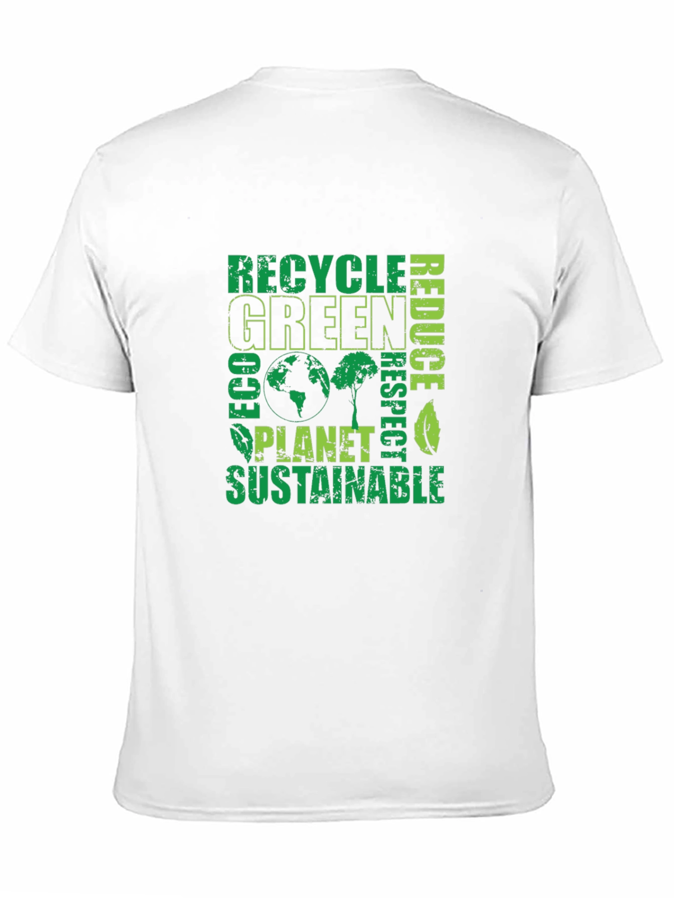 Black Eco-Friendly Green Planet T-Shirt view 11