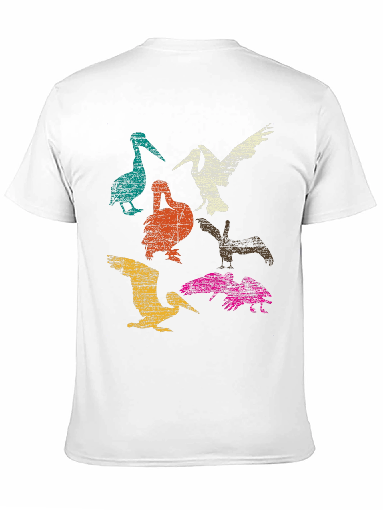 Black Retro Pelican Graphic T-Shirt - Unique Design view 11