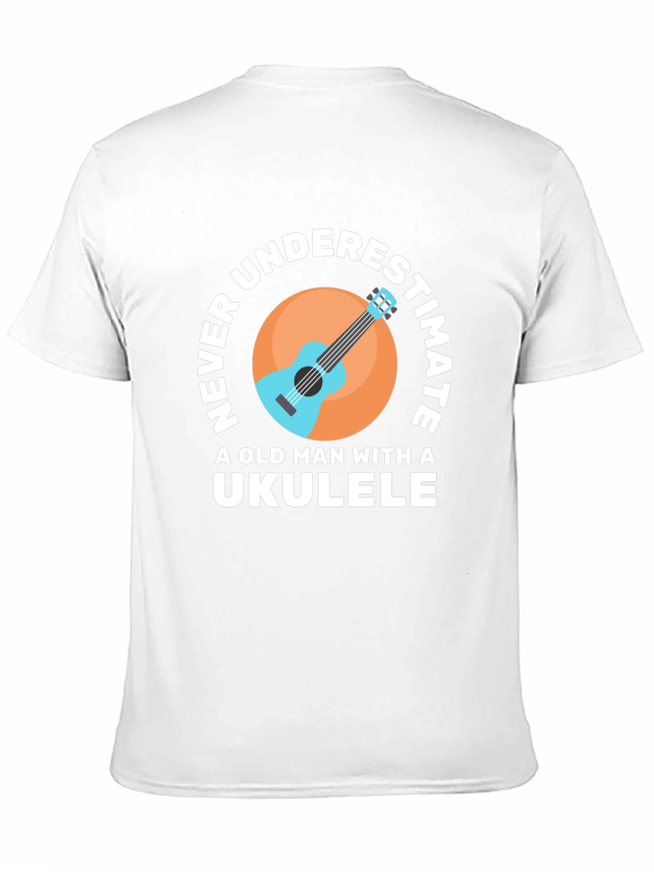 Black Never Underestimate Ukulele T-Shirt view 11