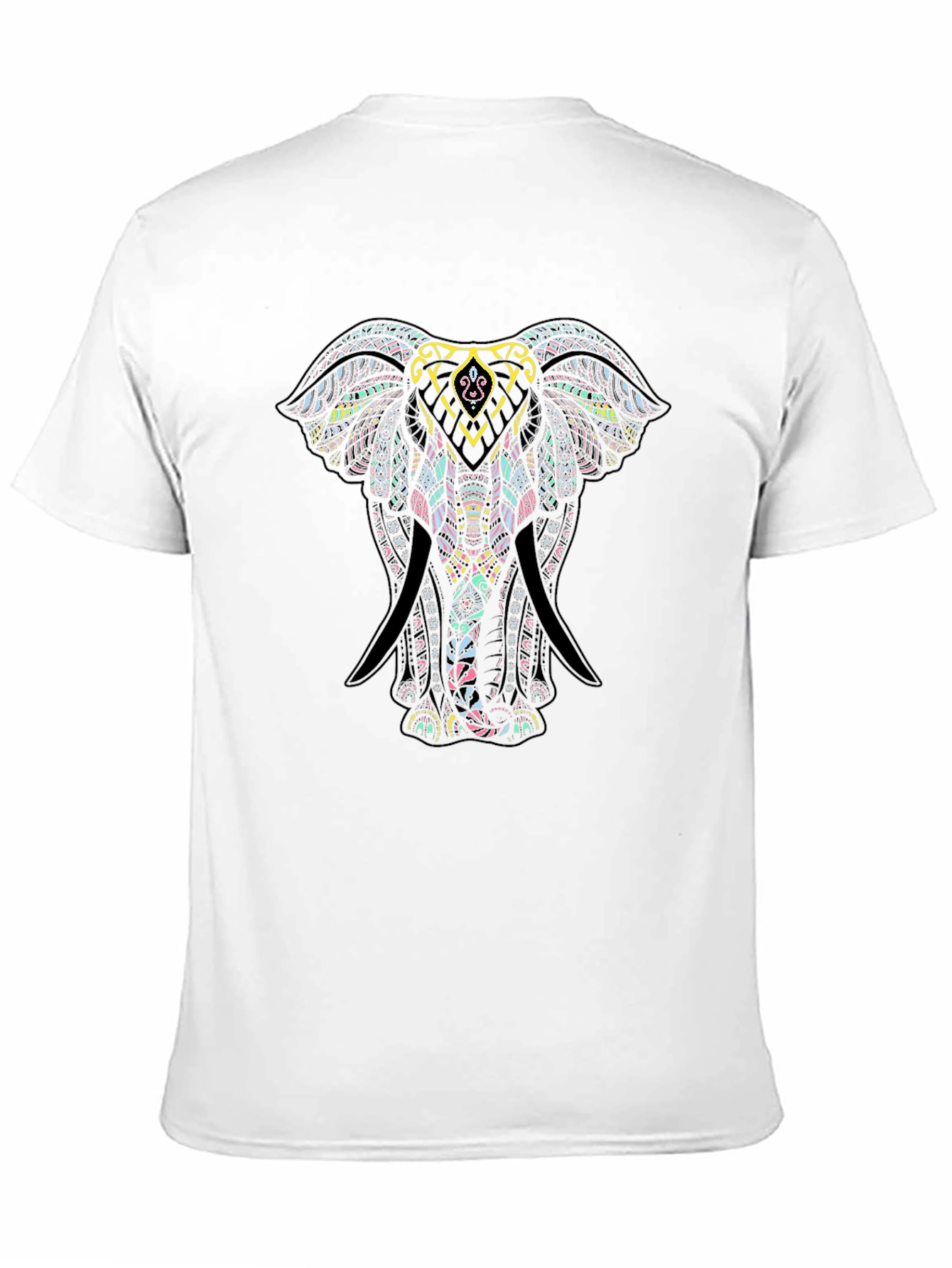 Black Elephant Mandala Graphic Tee view 11