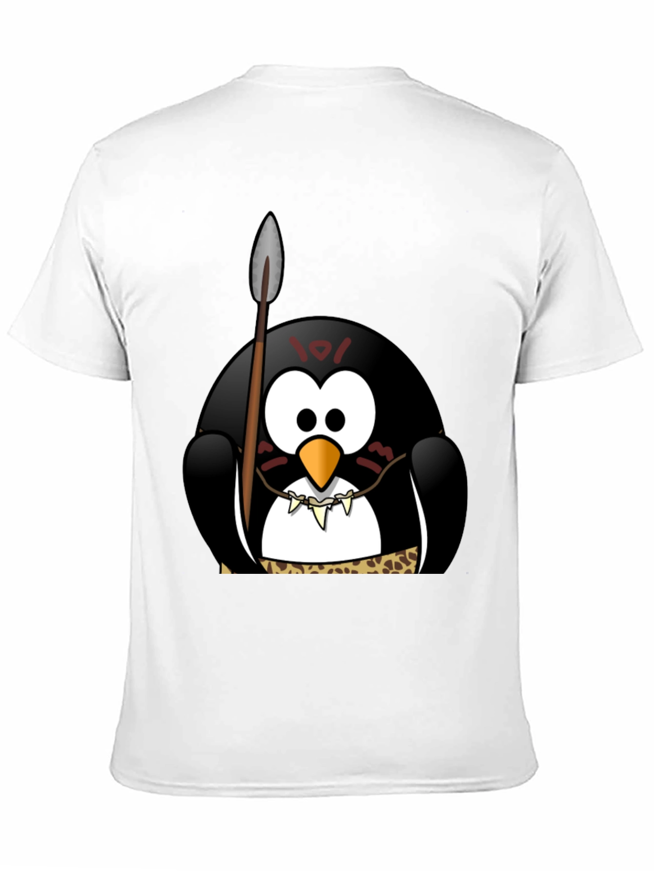 Black Tribal Penguin Graphic T-Shirt - Black Cotton Tee view 11