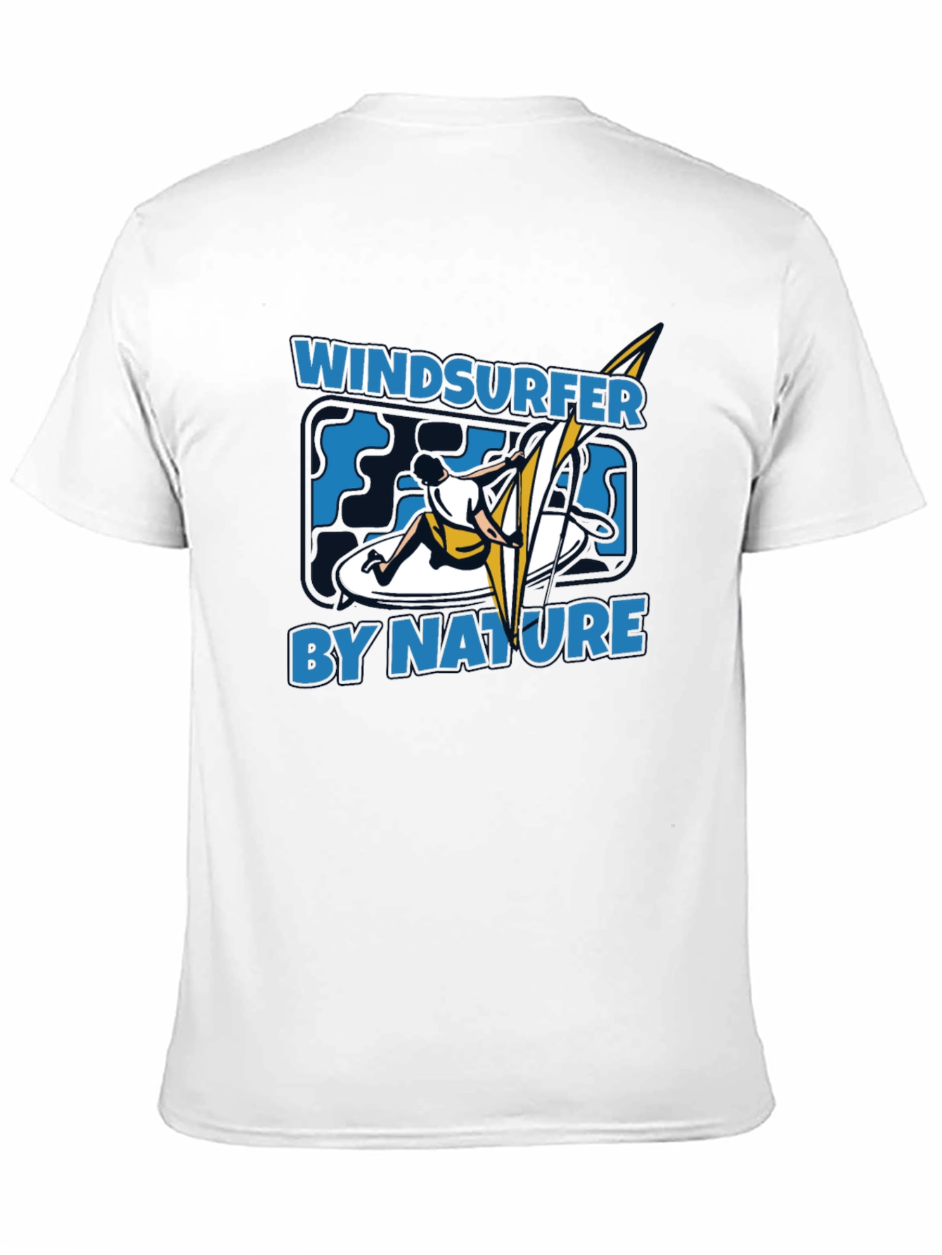 Black Windsurfer by Nature Graphic Black T-Shirt view 11