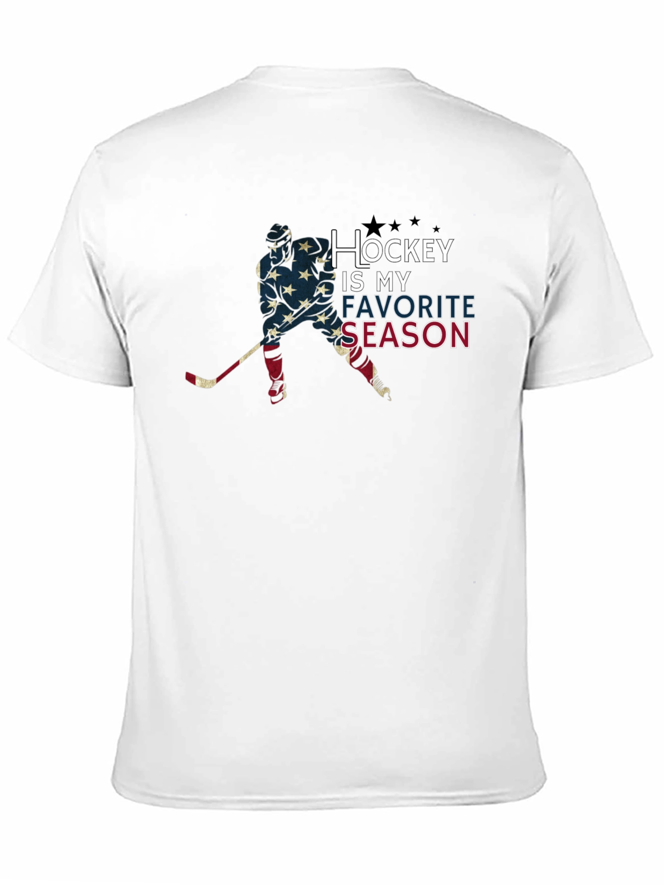 Black Hockey Is My Favorite Season T-Shirt - Patriotic Hockey Tee view 11