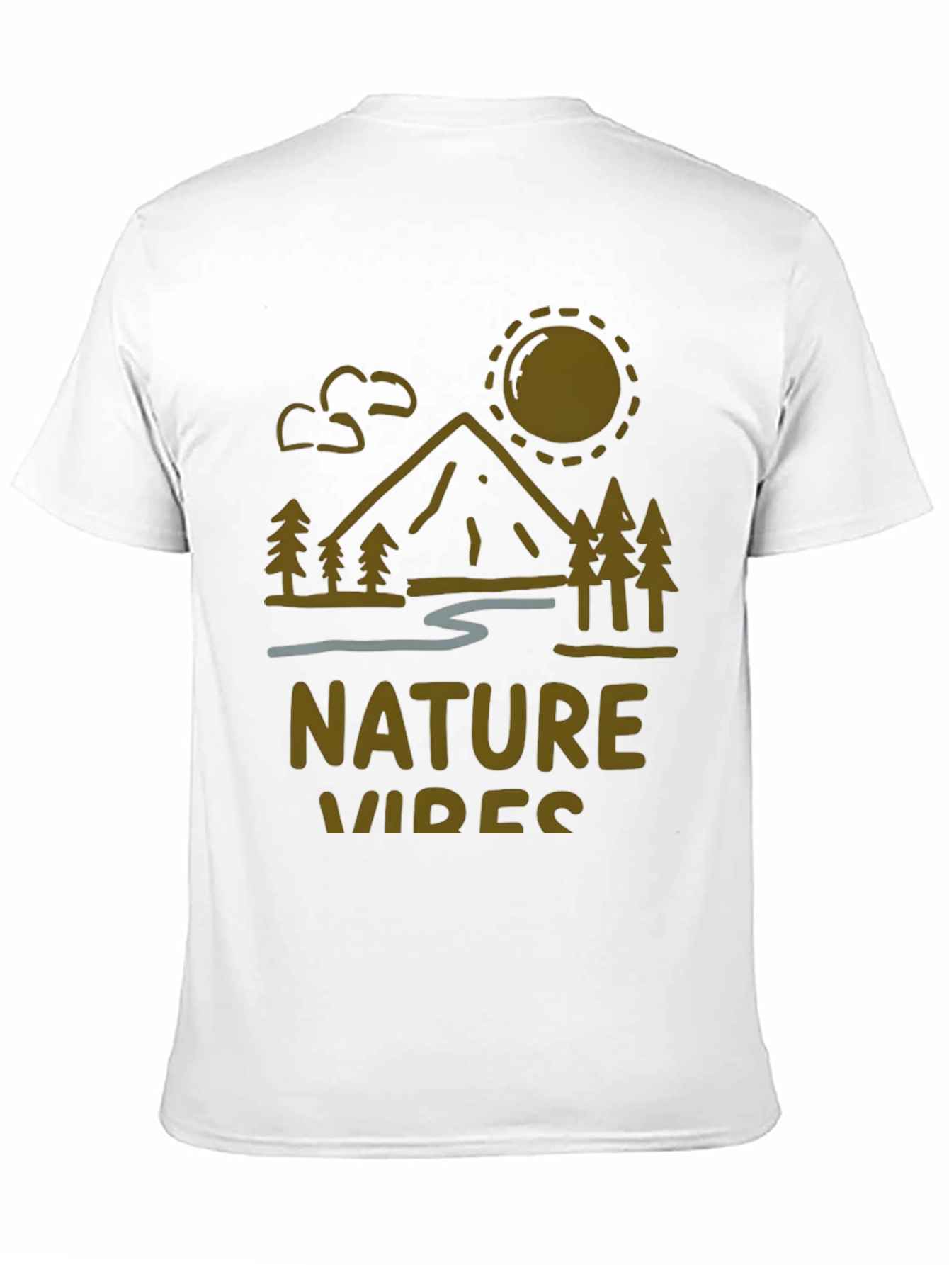 Black Nature Vibes Graphic Tee - Mountain Scene view 11