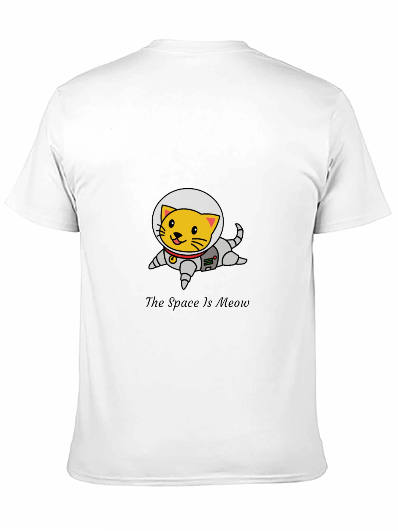 Black Space Cat T-Shirt - Meow in Space view 11