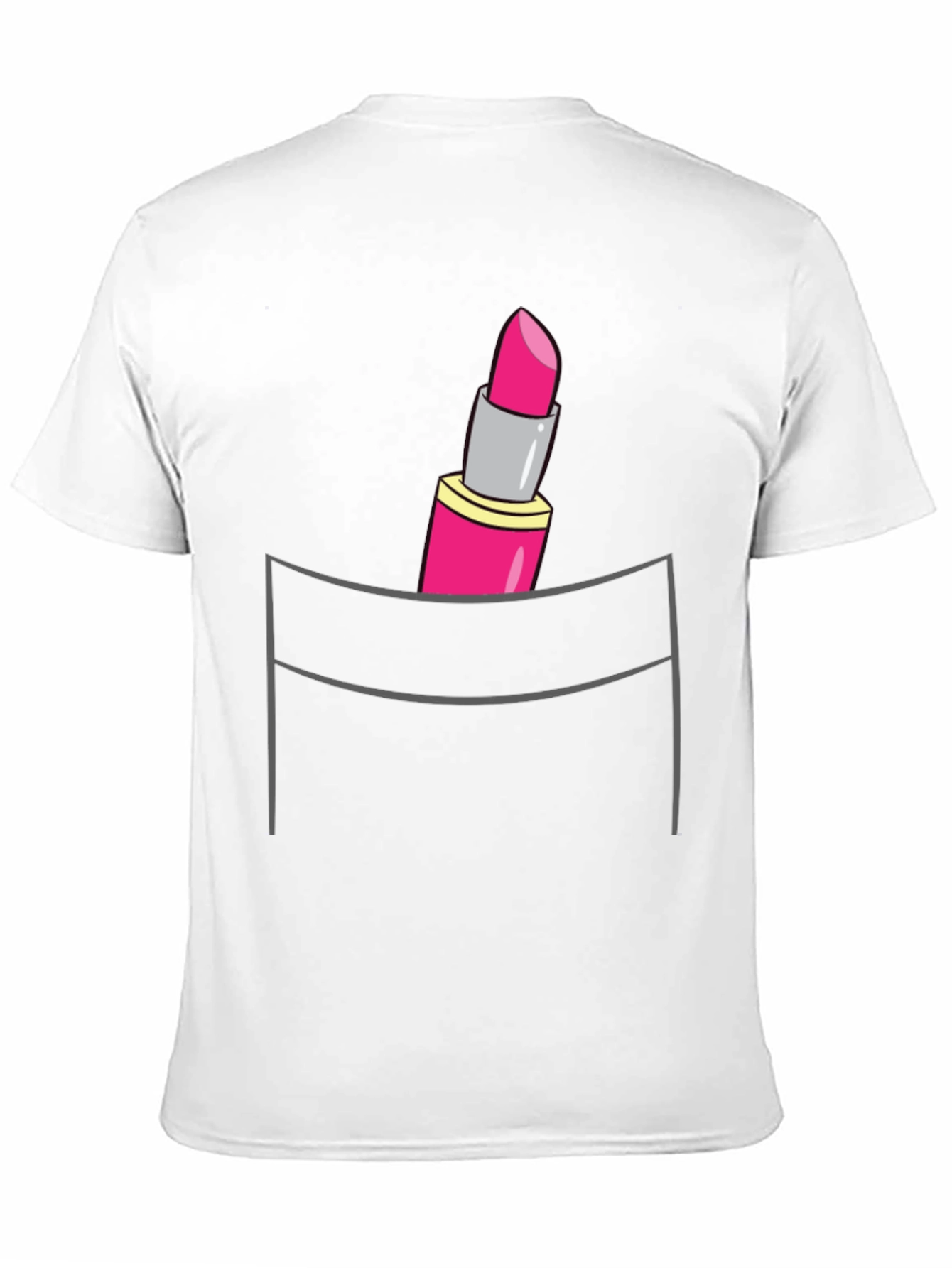 Black Lipstick Pocket T-Shirt - Trendy Graphic Tee view 11