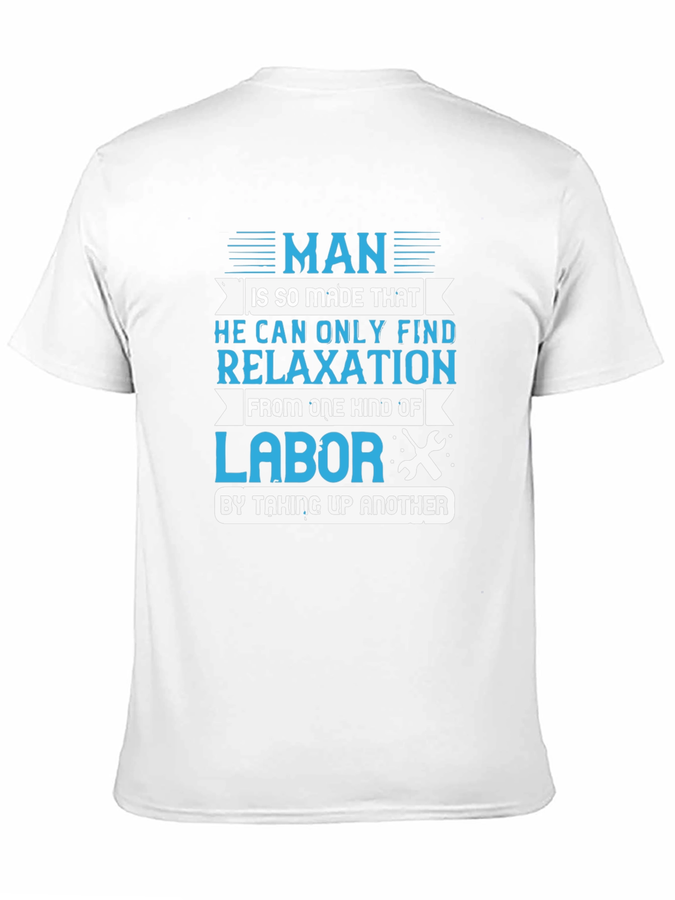 Black Man's Relaxation Labor Graphic T-Shirt view 11