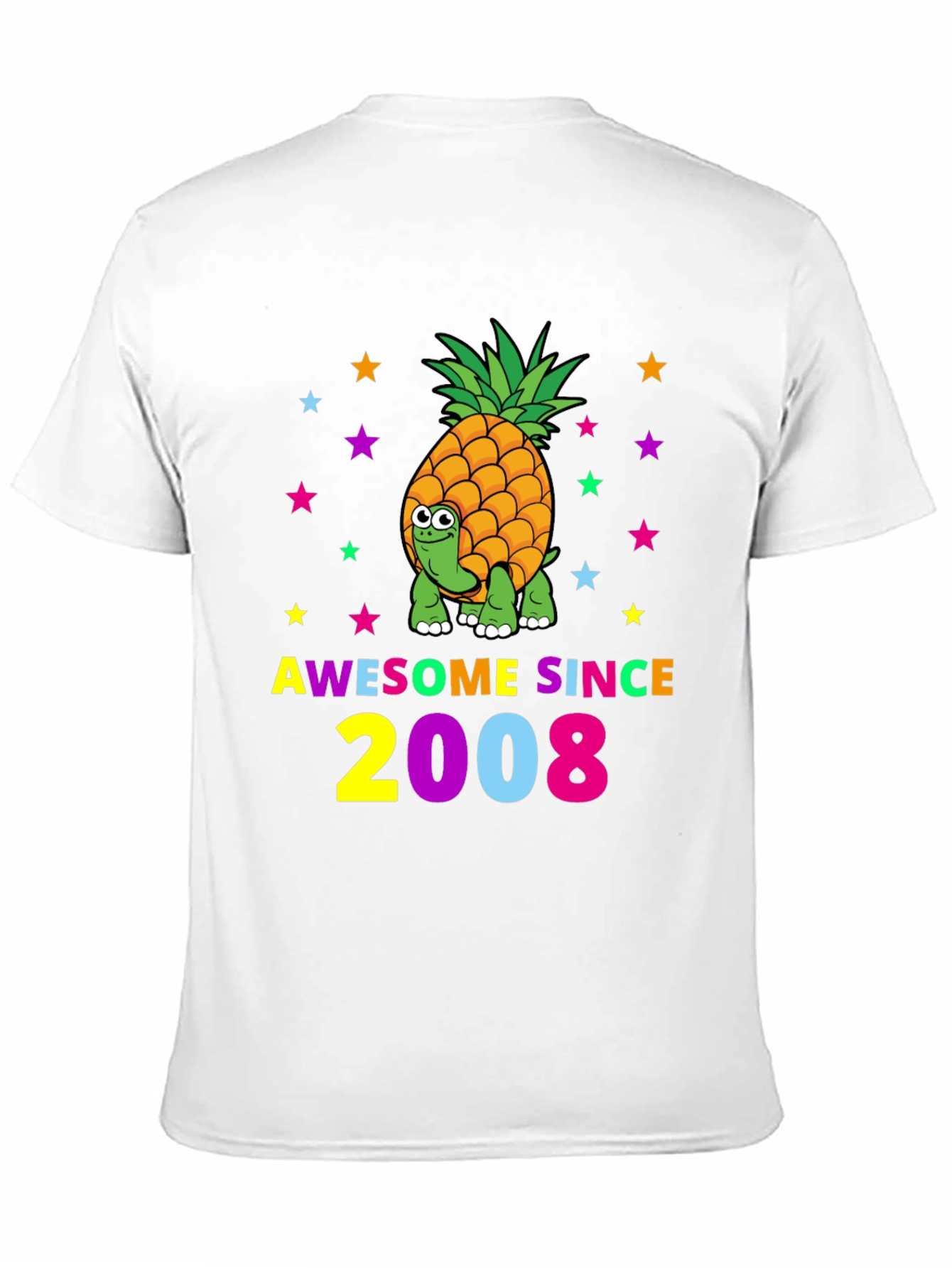 Black Awesome Since 2008 Turtle-Pineapple Graphic Tee view 11