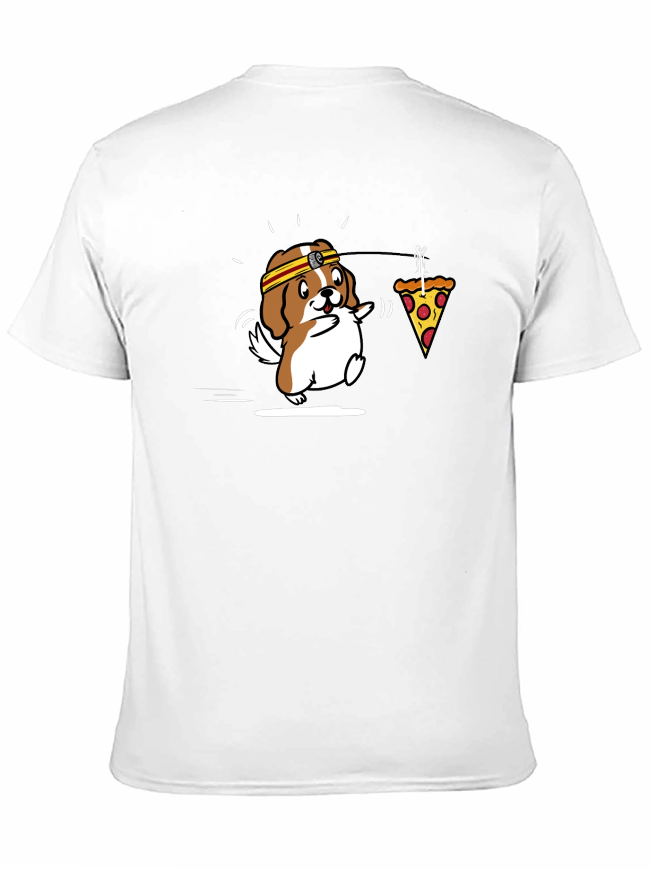 Black Dog Pizza Headband T-Shirt view 11