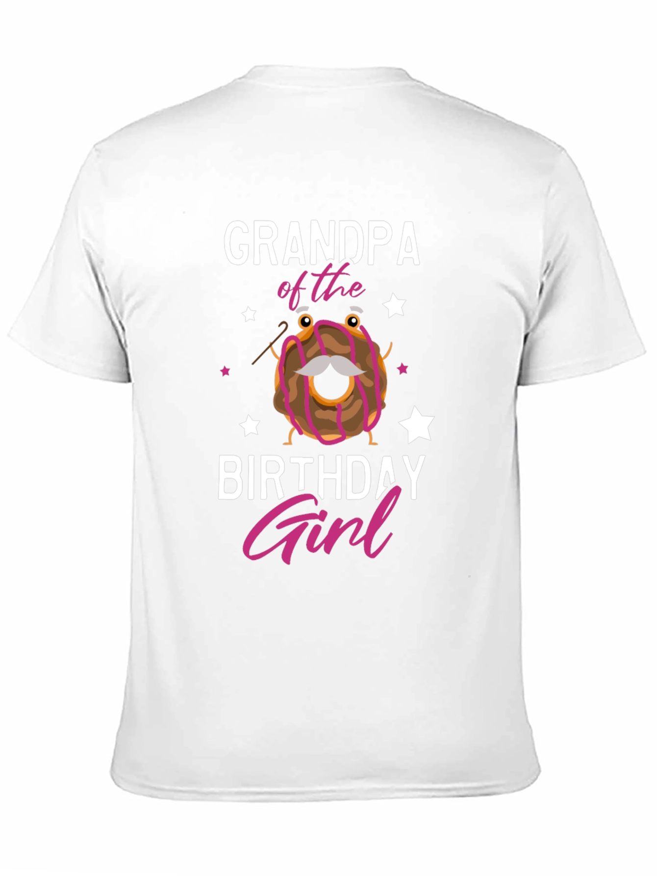 Black Grandpa of the Birthday Girl T-Shirt, Novelty Donut Tee view 11