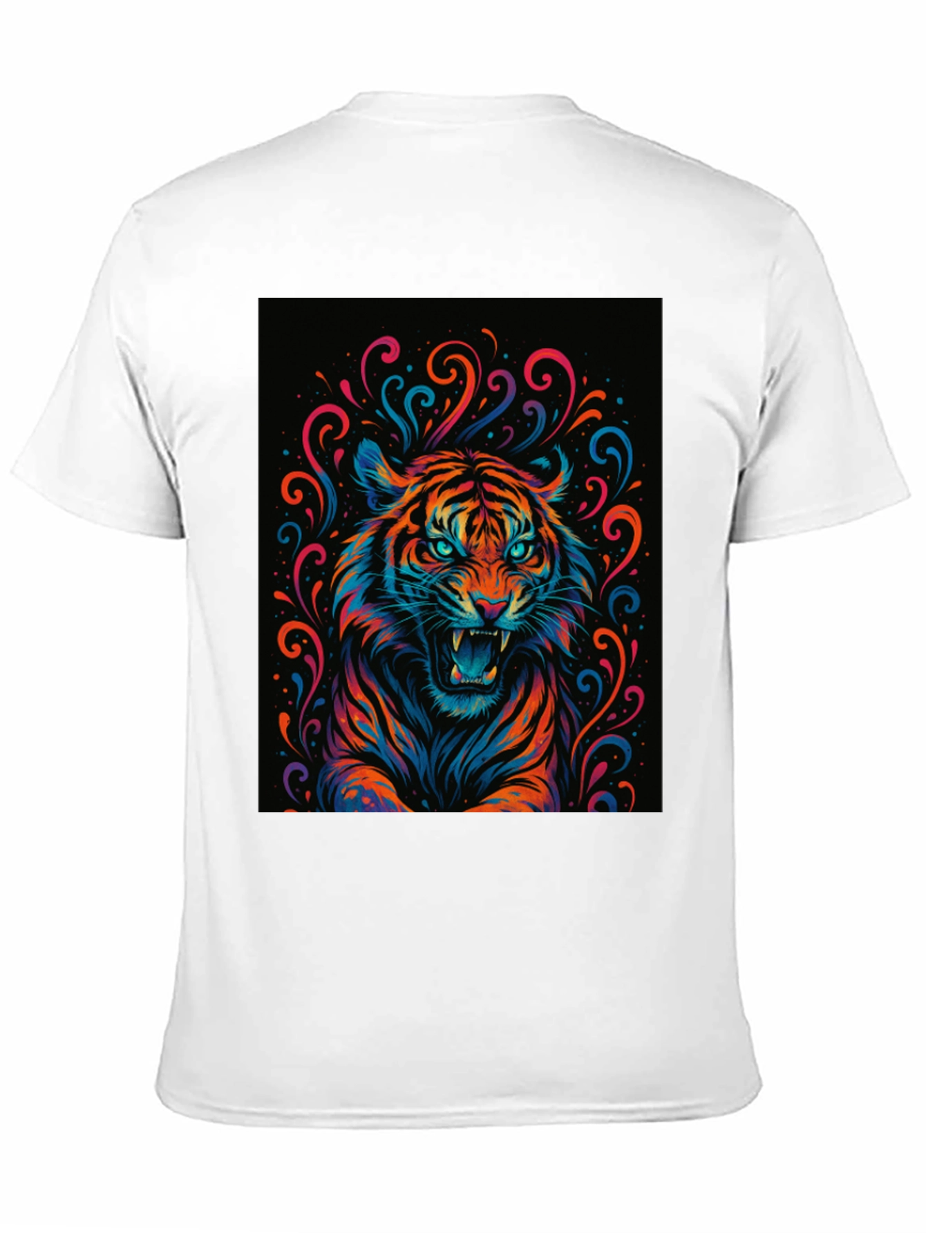 Black Vibrant Tiger Graphic Tee - Bold Statement Shirt view 11