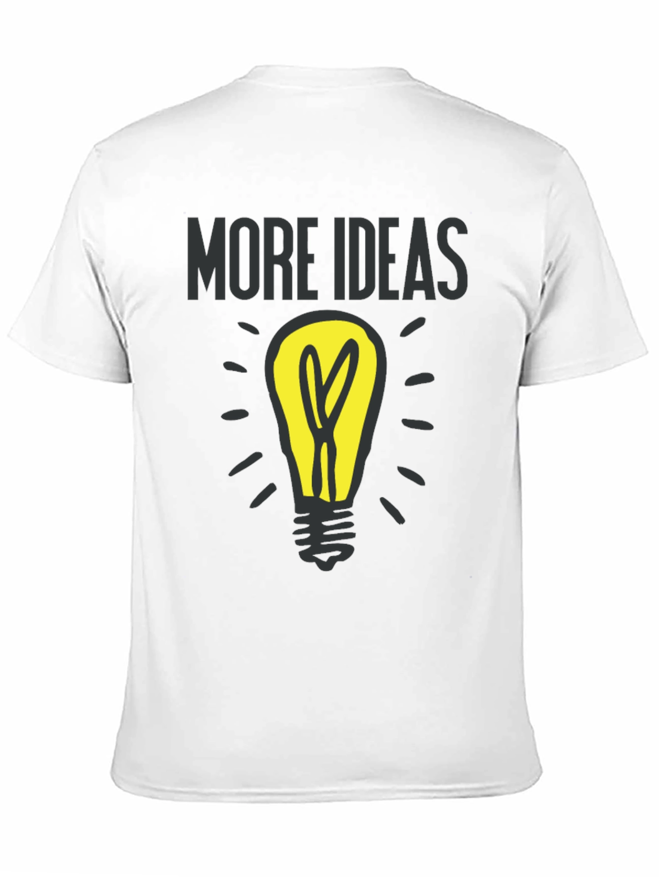 Black More Ideas Light Bulb Graphic T-Shirt view 11