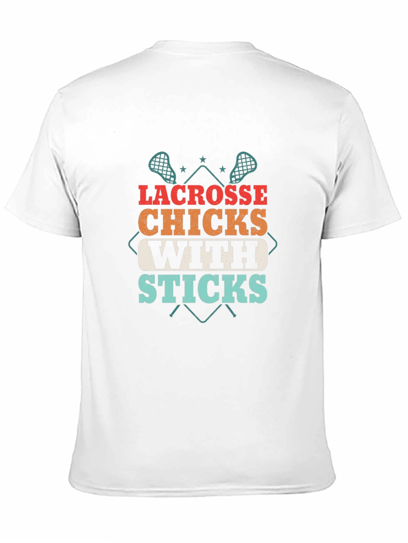 Black Lacrosse Chicks With Sticks T-Shirt - Unisex view 11