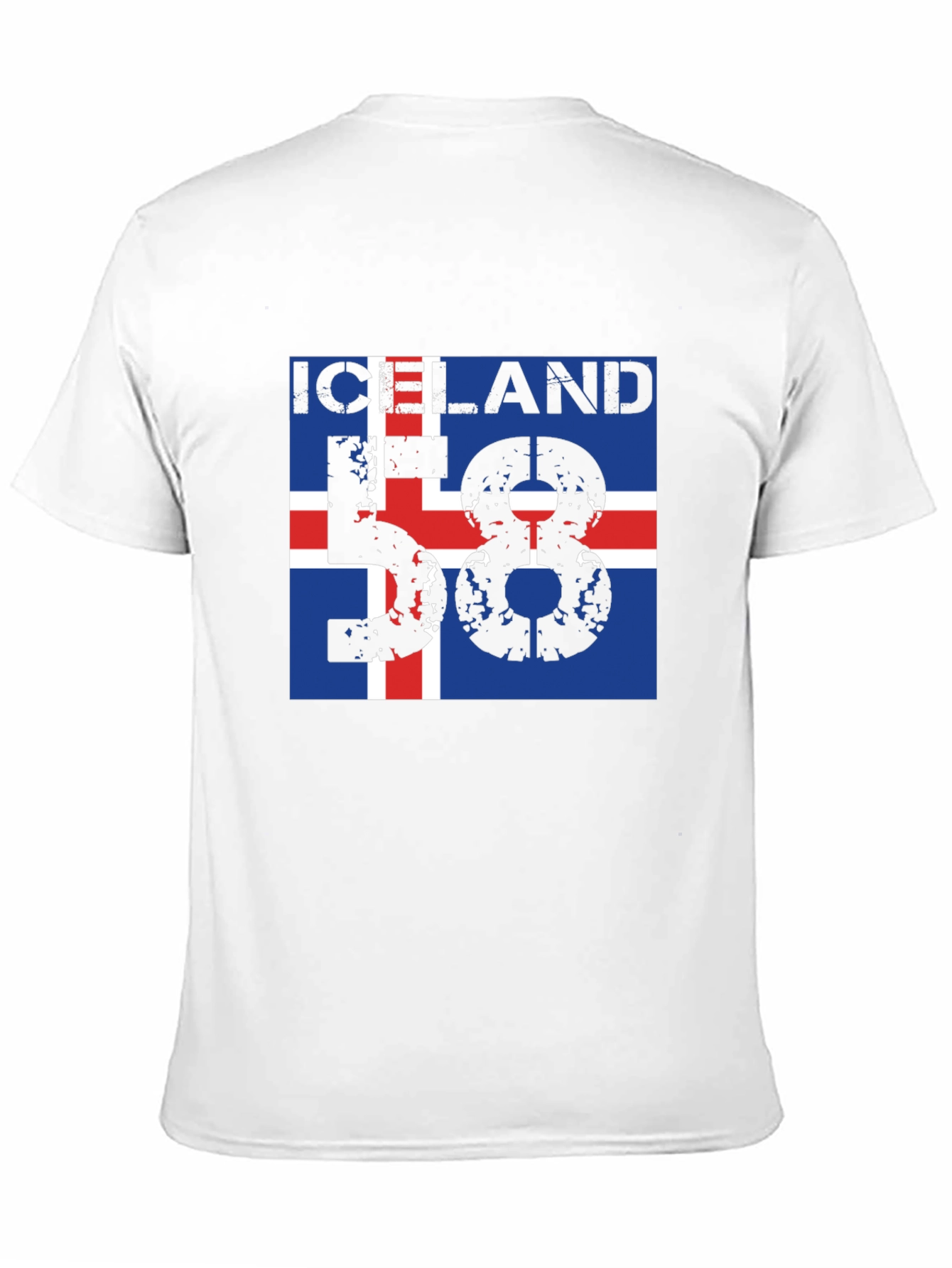 Iceland Flag Graphic T-Shirt - Black - 11