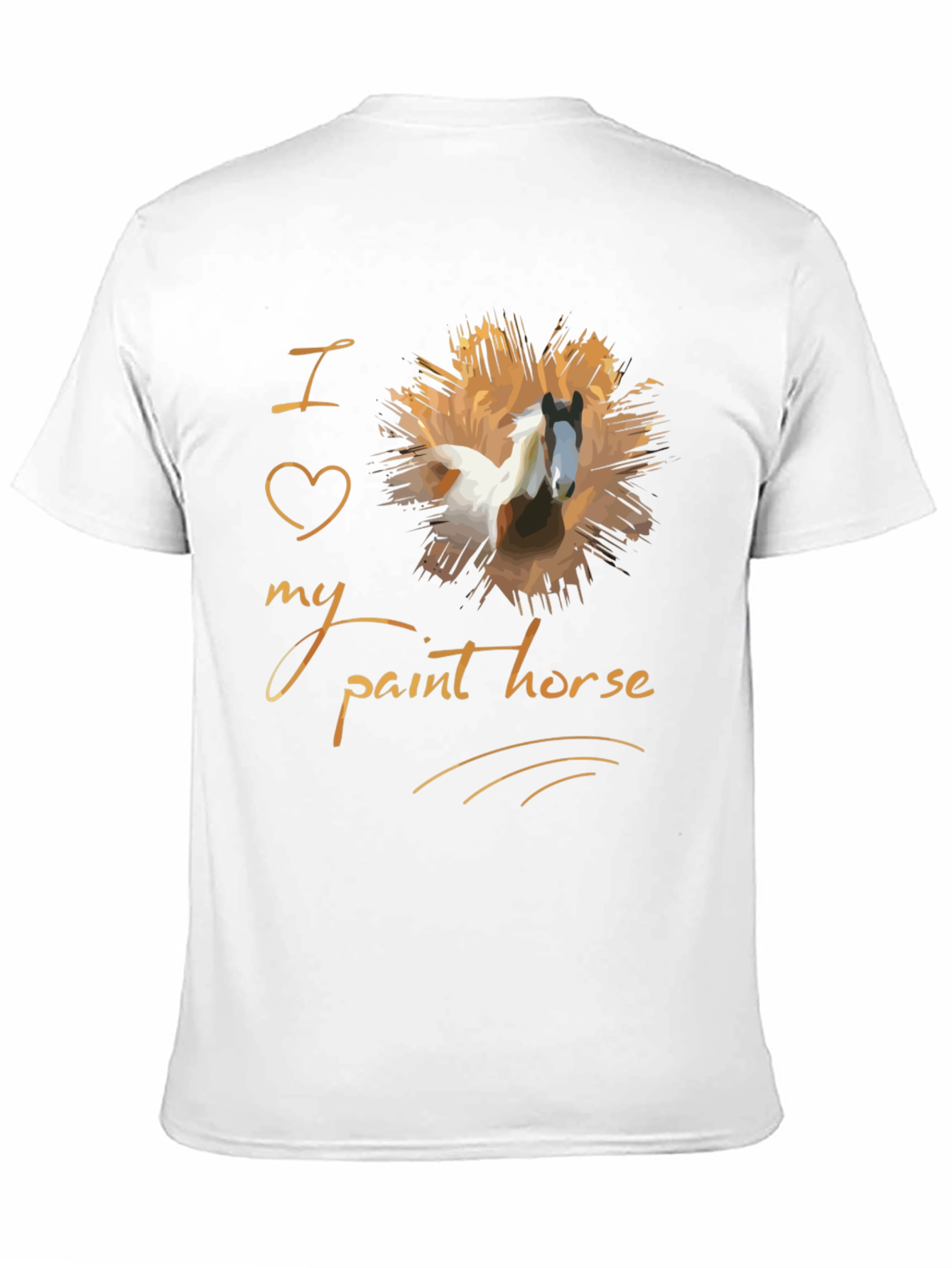 Black I Love My Paint Horse T-Shirt - Unisex Graphic Tee view 11