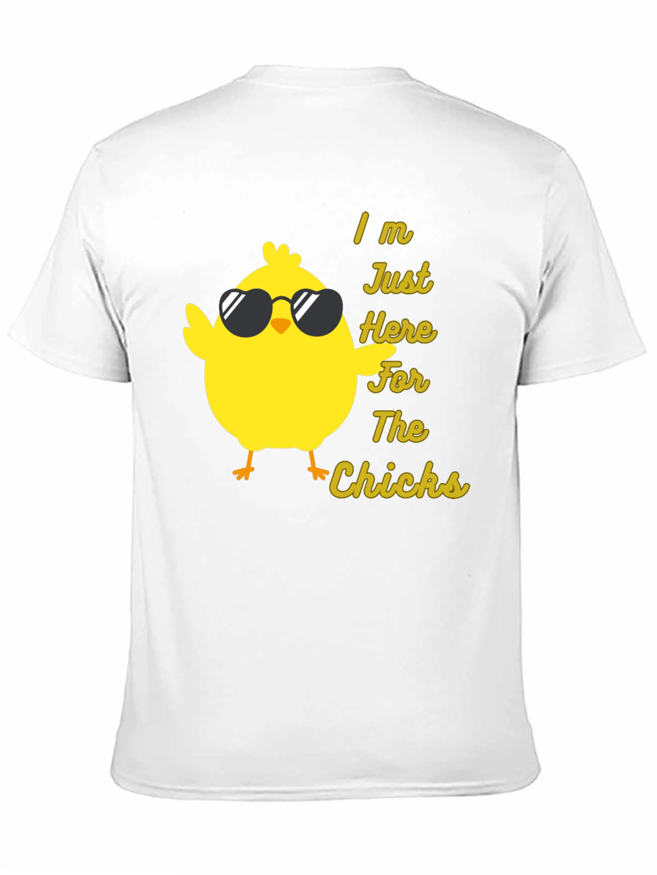 Black Funny Chicken T-Shirt - I'm Just Here for the Chicks view 11
